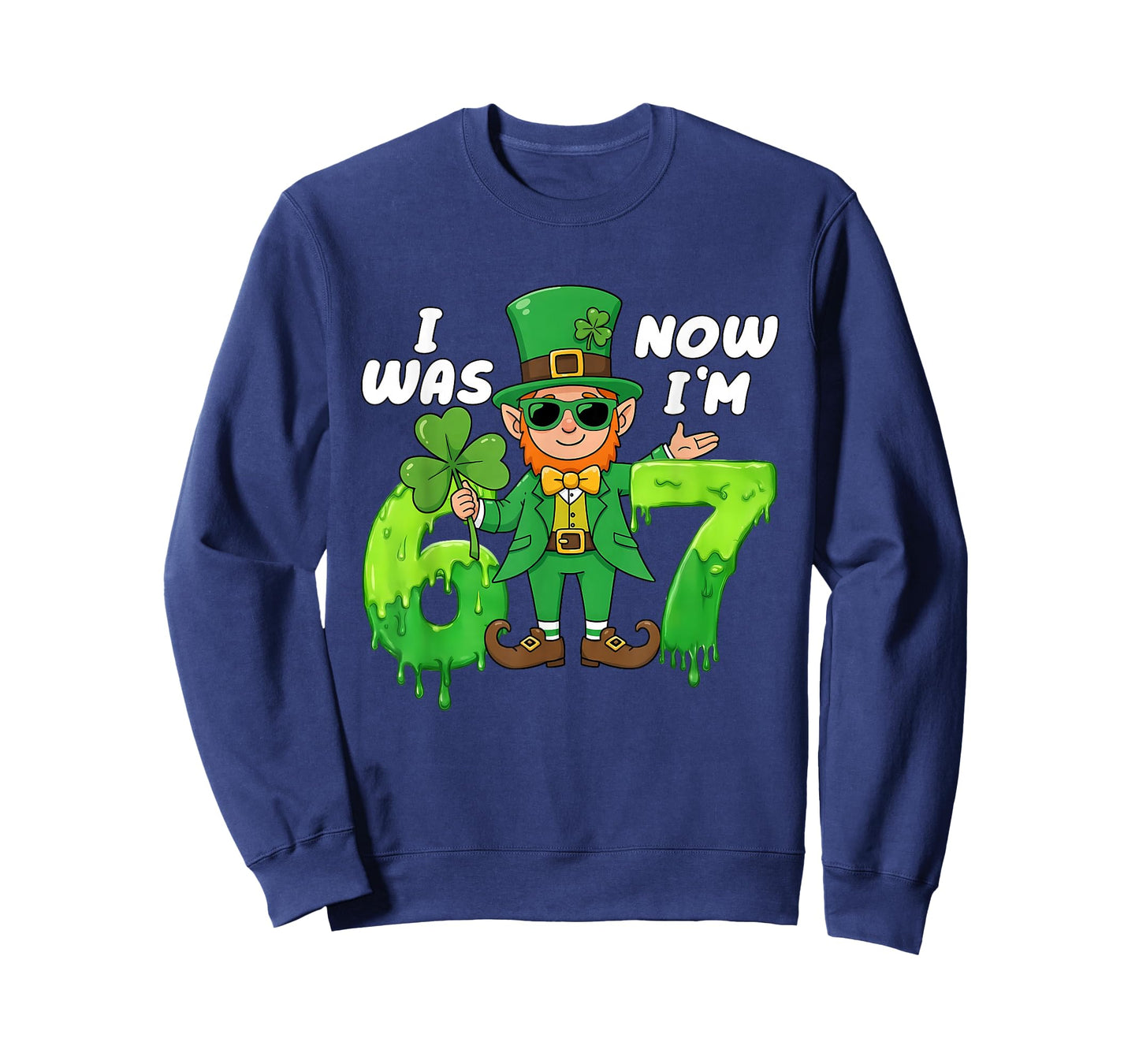 I was 6 Now Im 7 Leprechaun St Patricks Day 7th Birthday Boy T-Shirt