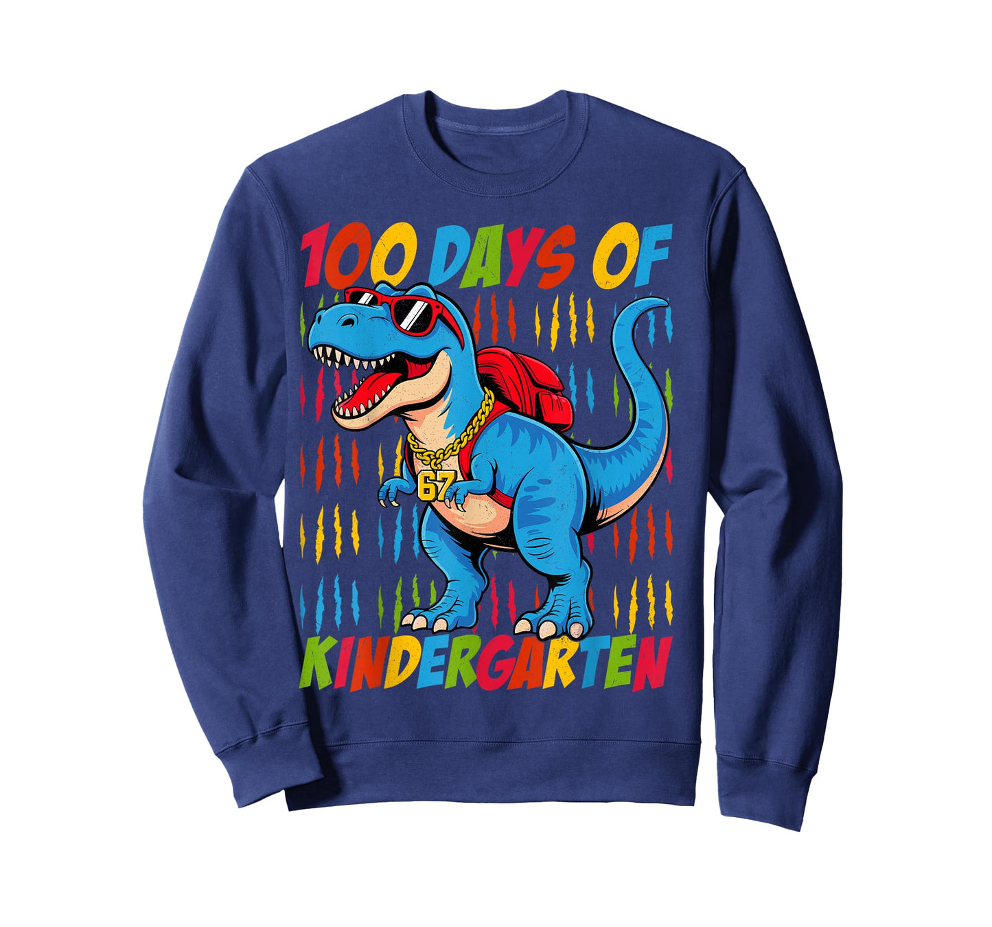 100 Days of Kindergarten Trex Dinosaur Kids Boys School T-Shirt
