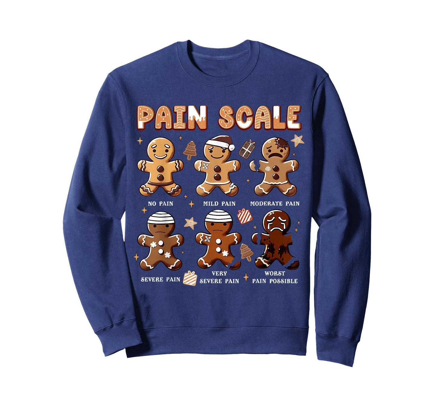 Pain Scale Snowman Nurse Christmas Xmas Snow Pajamas Holiday T-Shirt