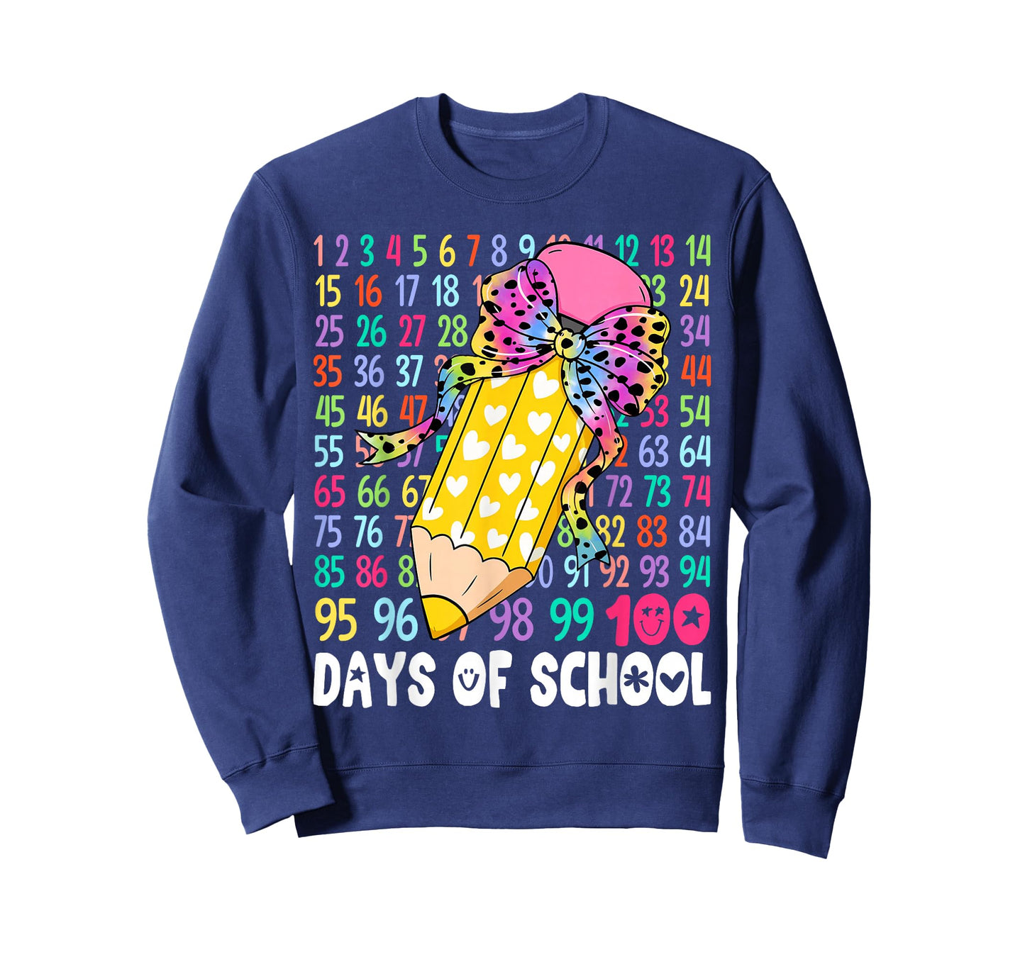 100 Days of School Girls Coquette Bow 100th Day of School T-Shirt