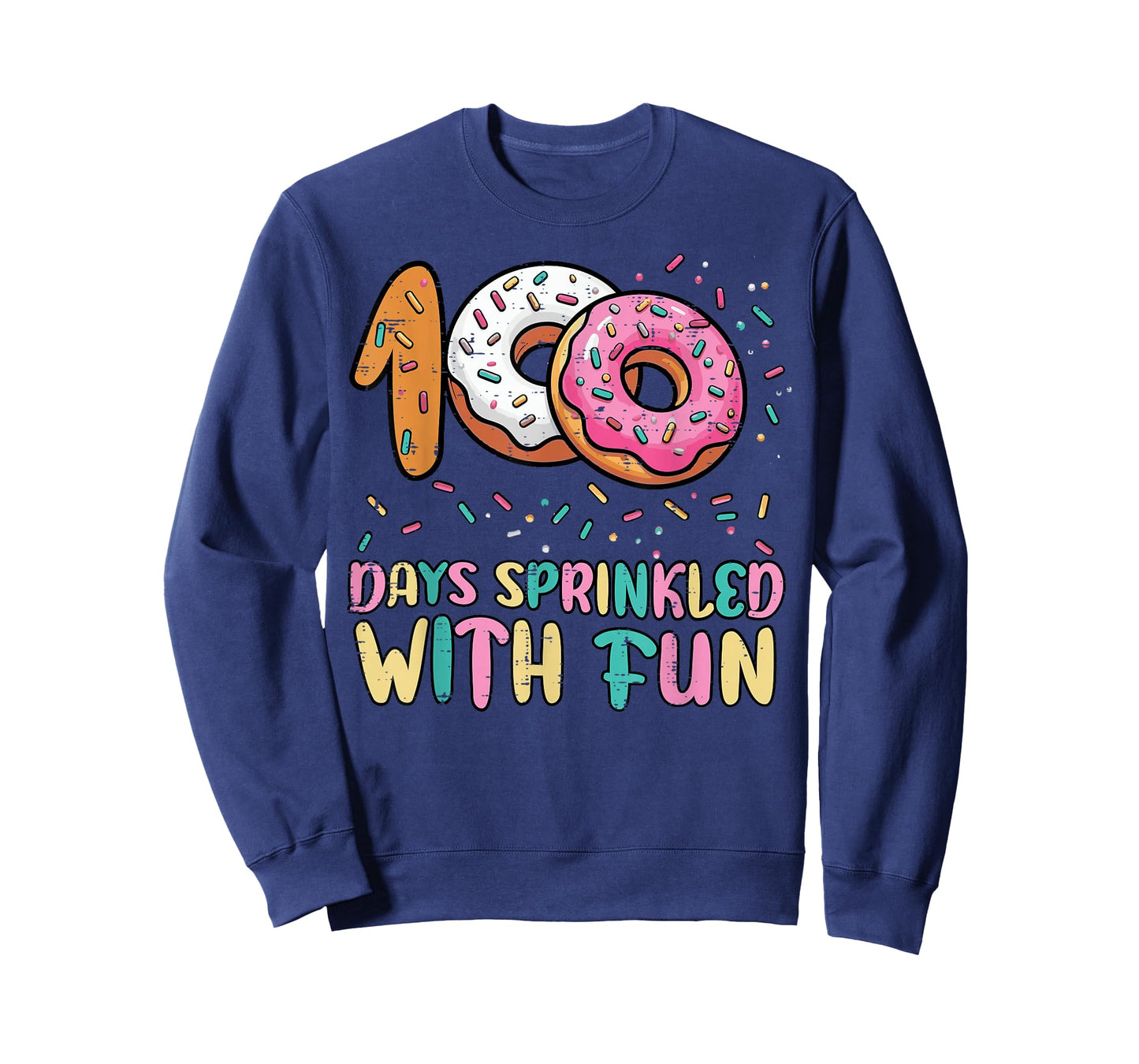 100 Days of School Donut Sprinkled Fun 100th Day Girls Kids T-Shirt