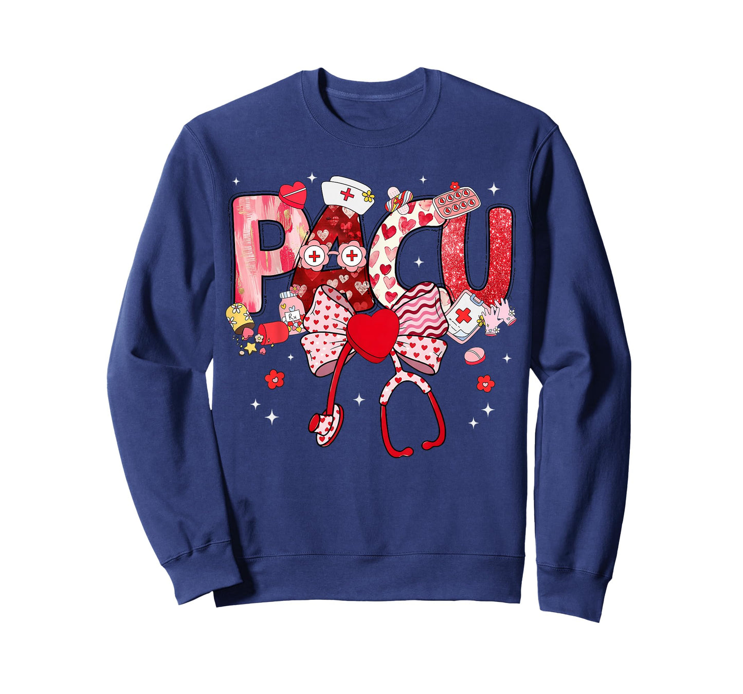 Valentine Pacu Nurse Coquette Bow Stethoscope Girl Women T-Shirt