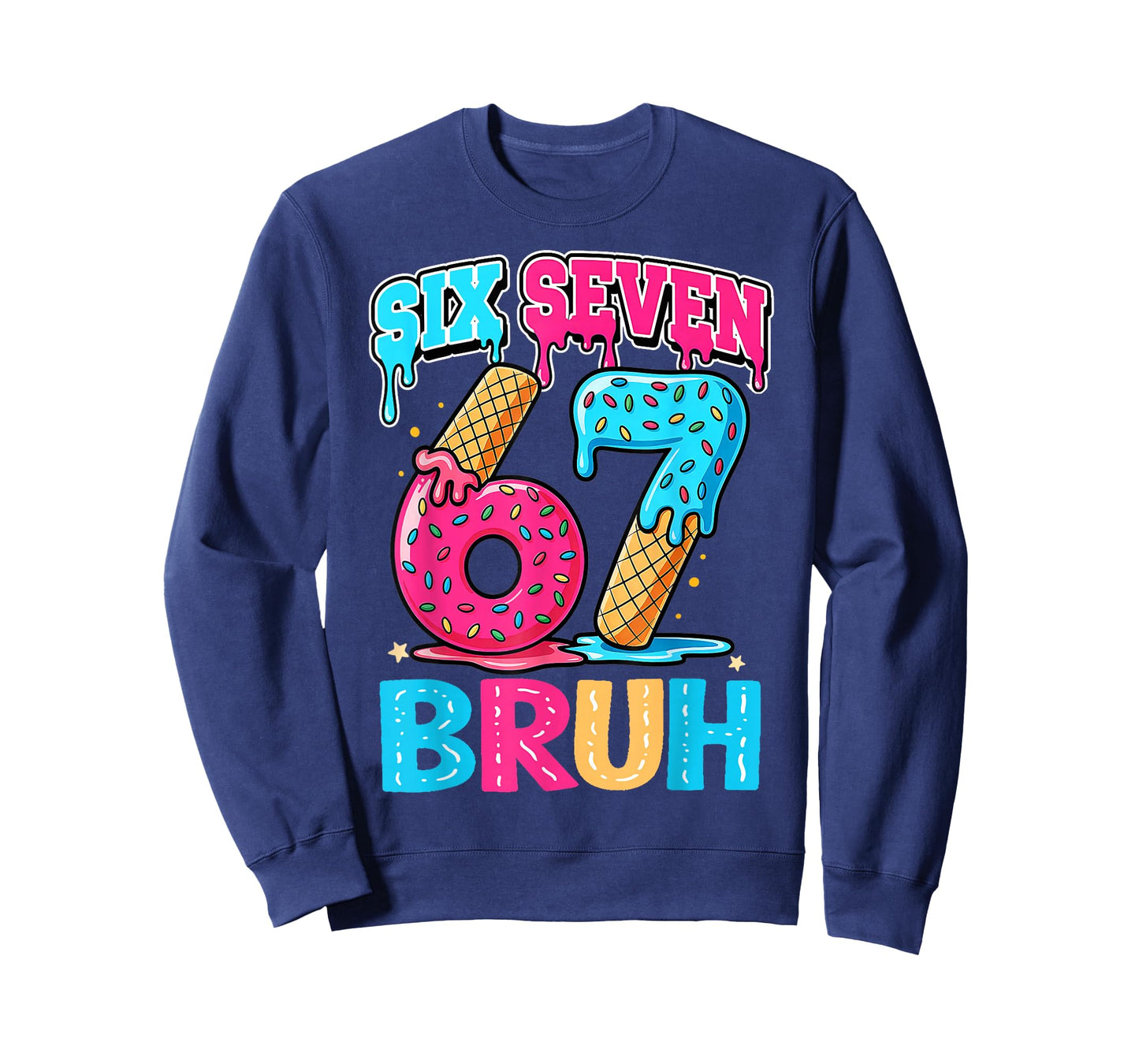 67 Ice Cream 6 7 Meme Bruh 6-7 Pajamas Six Seven Kids Boys T-Shirt