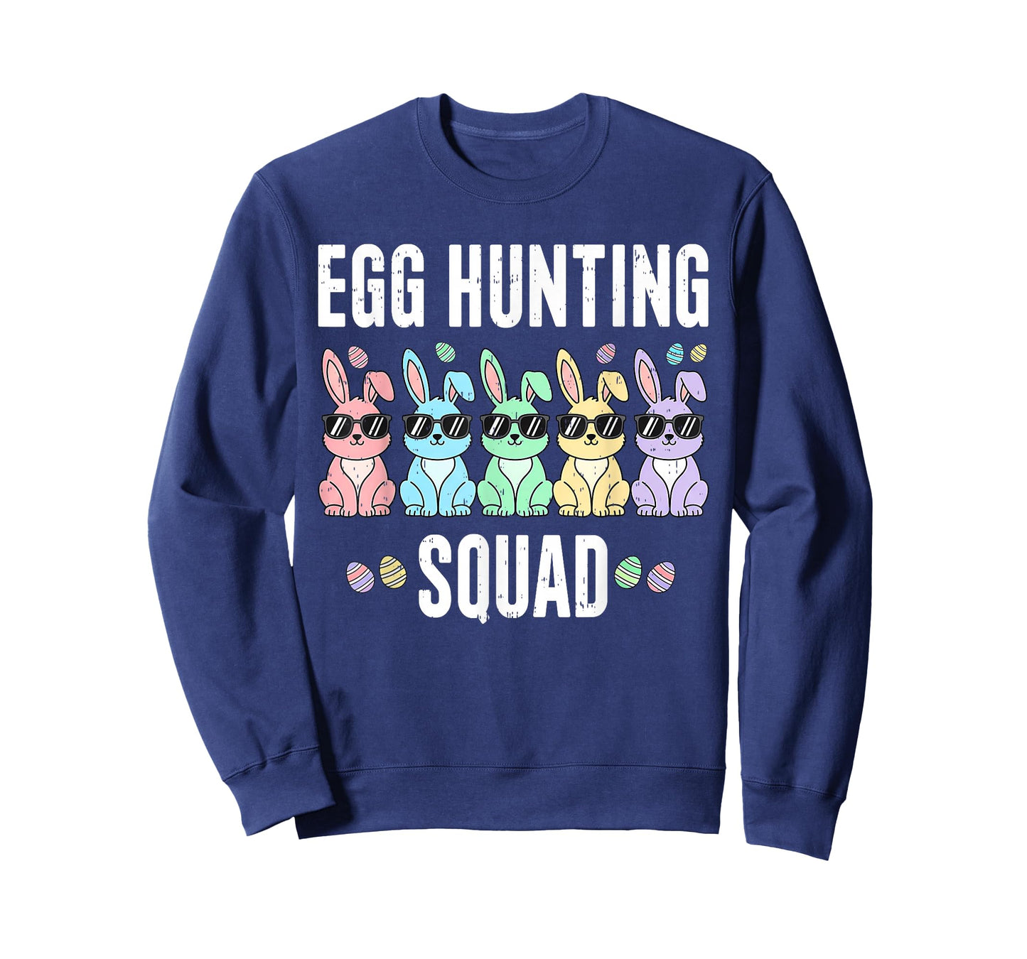 Happy Easter Day Bunny Boys Girls Easter Eggs Squad Matching T-Shirt