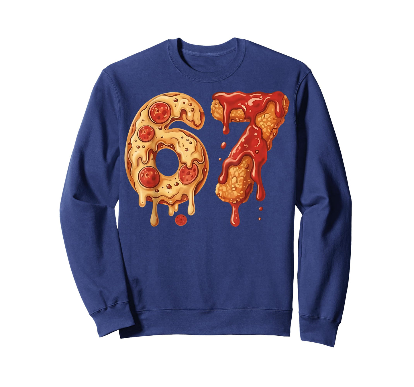 67 Pizza Meme Funny Six Seven Gen Alpha Slang Kids Design T-Shirt