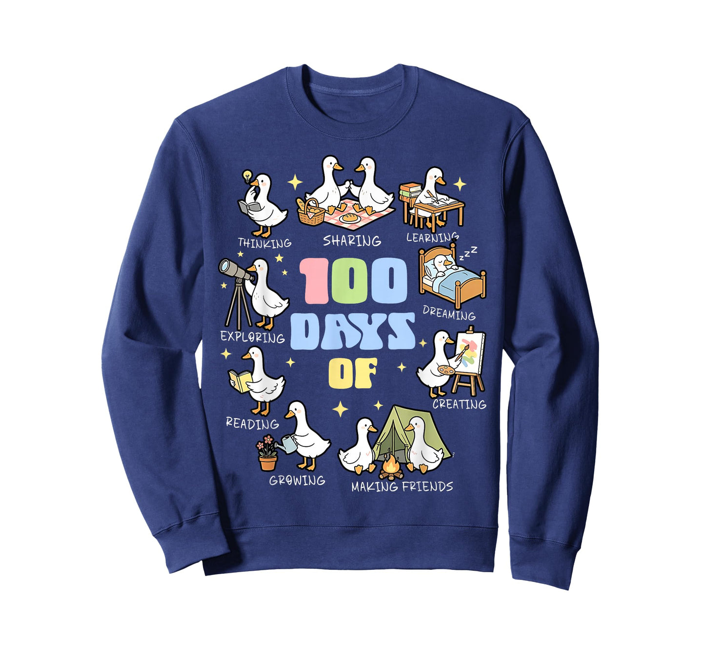 100 Days of Silly Gooses Funny 100th Day of School Teacher T-Shirt