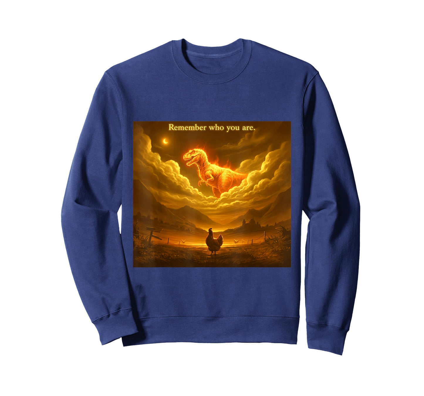 Remember Who You are Funny Evolution Meme Chicken Dinosaur T-Shirt