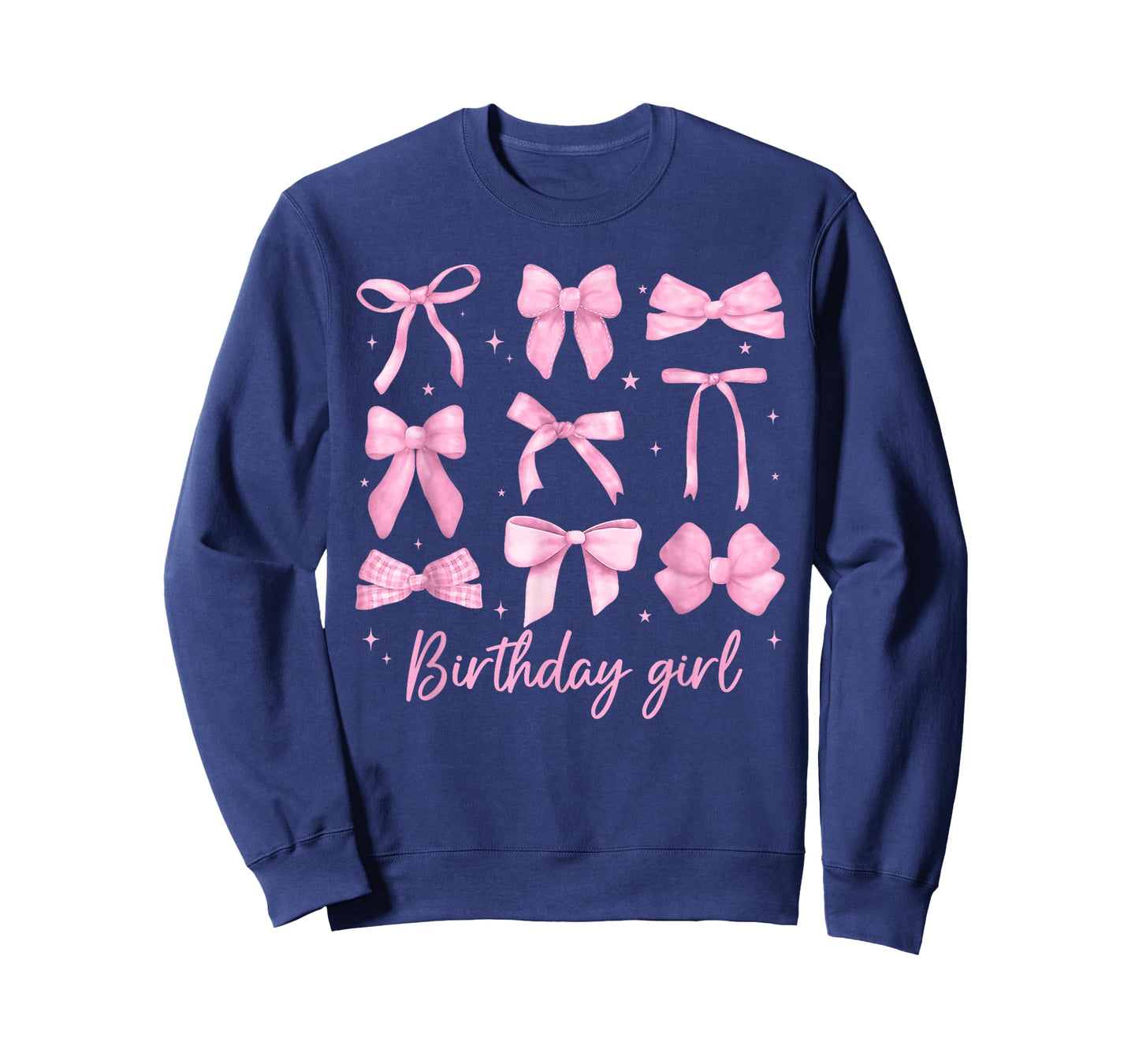 Birthday Girl Coquette Pink Toile Bow for Girl Kids T-Shirt