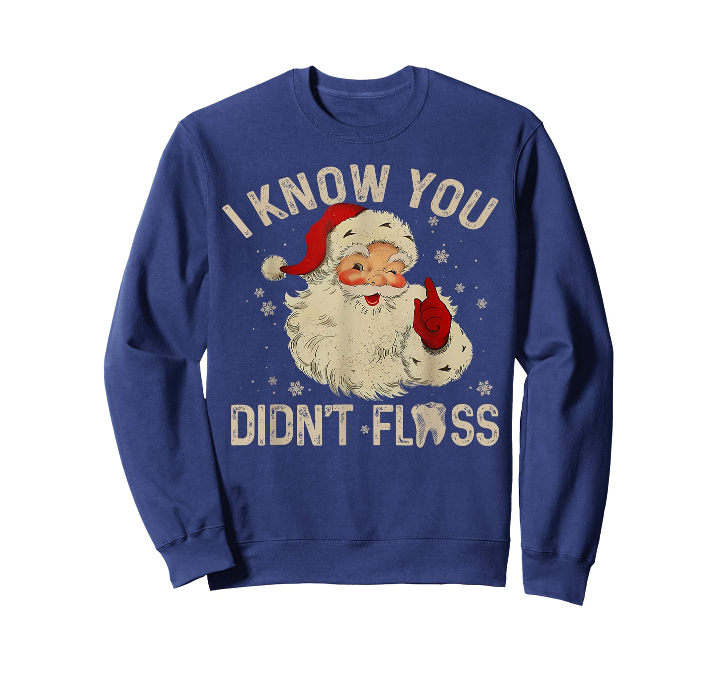 Funny Santa I Know You Didn't Floss Dentist Dental Christmas T-Shirt