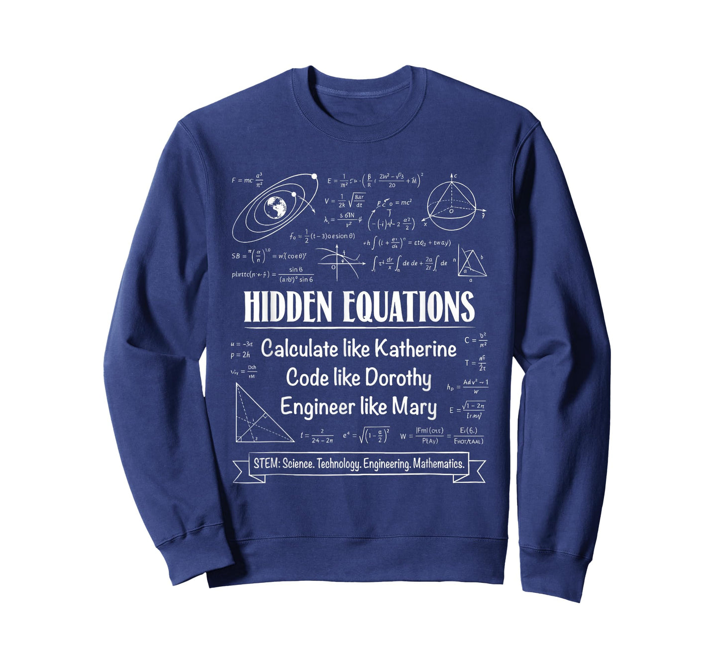 Black History Month Hidden Equations STEM Math Science T-Shirt