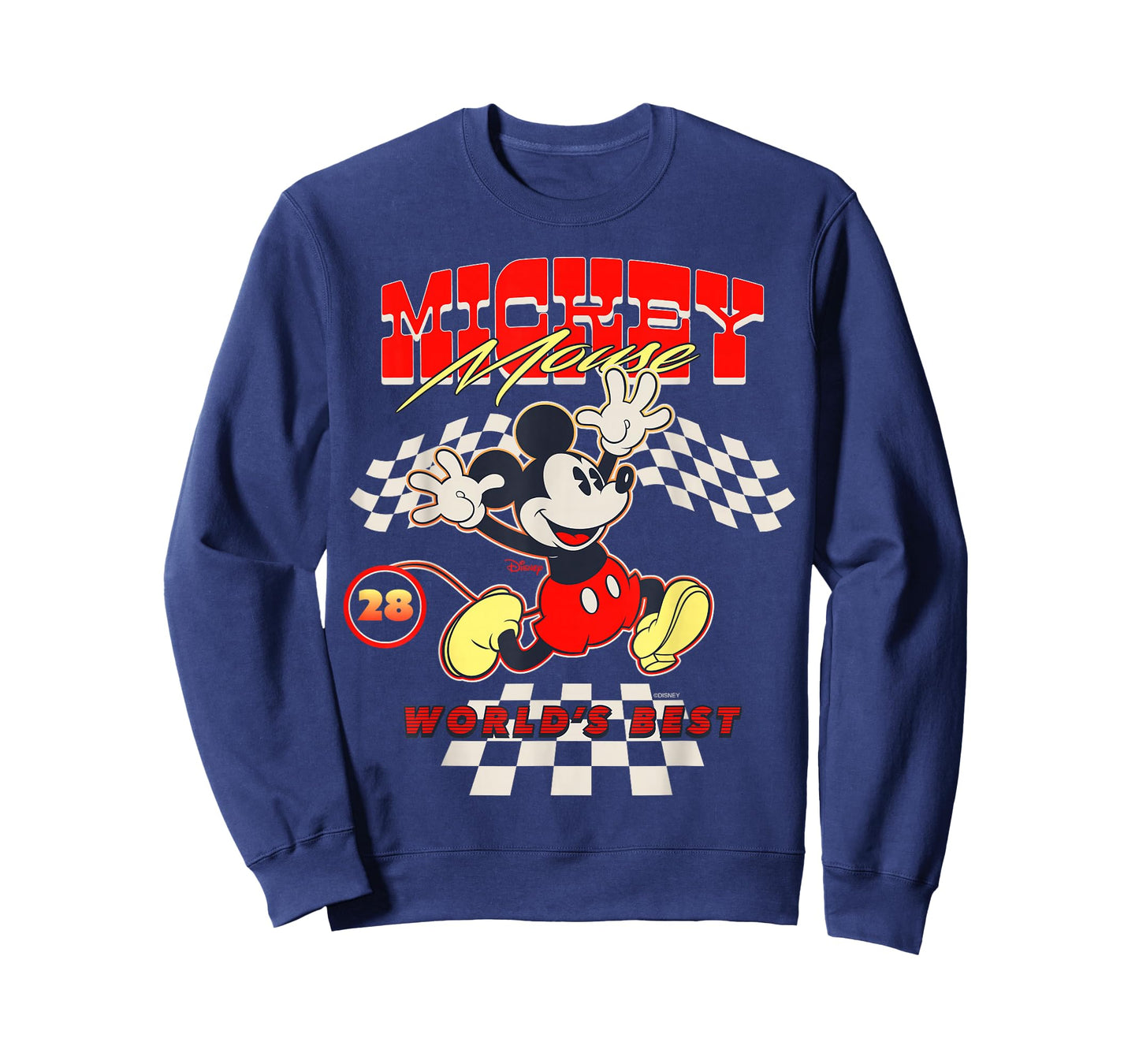 Disney Mickey and Friends 28 Racing Checkered Look T-Shirt