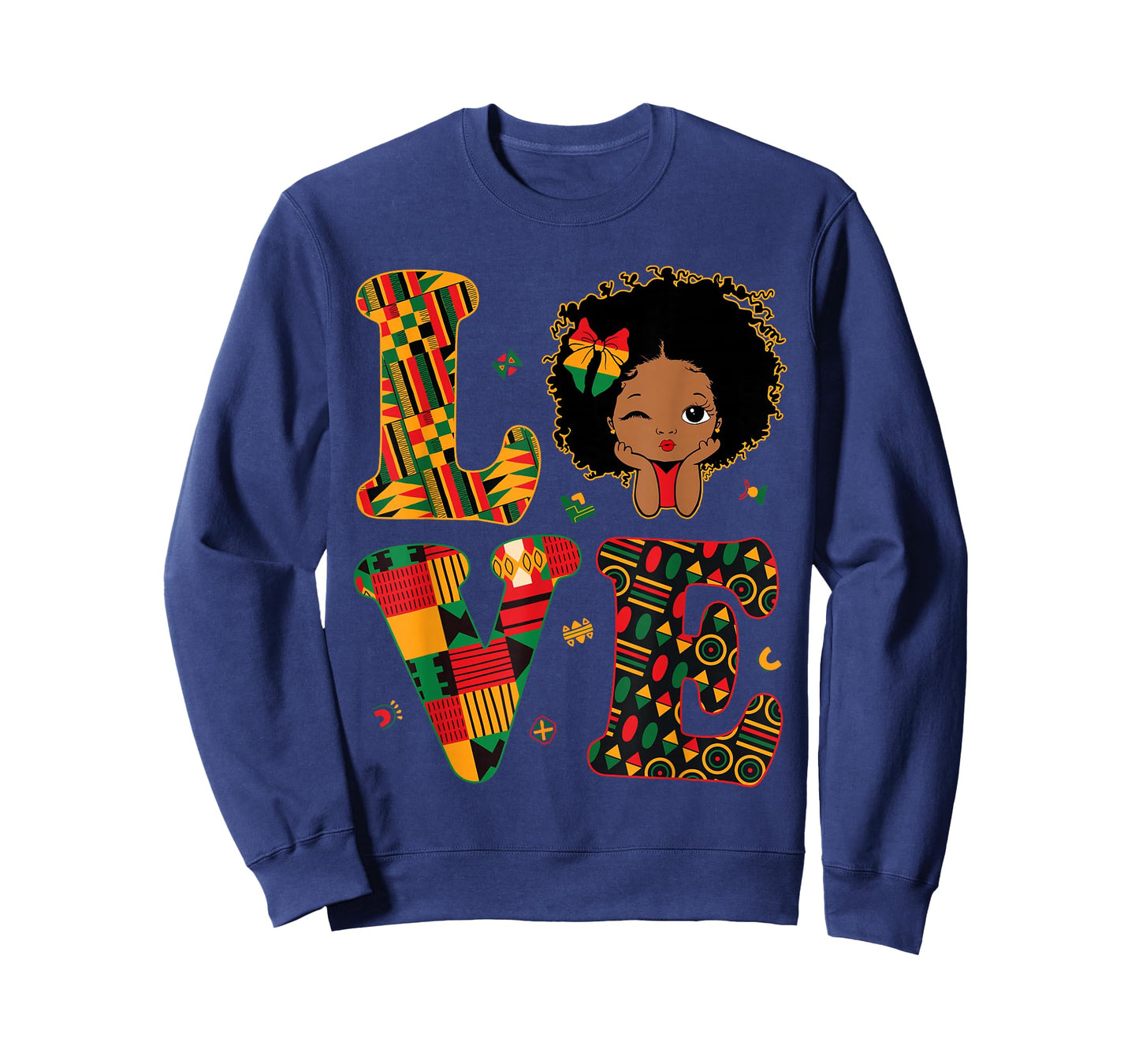 Love African Kente Toddler Girls Black History Month Proud T-Shirt