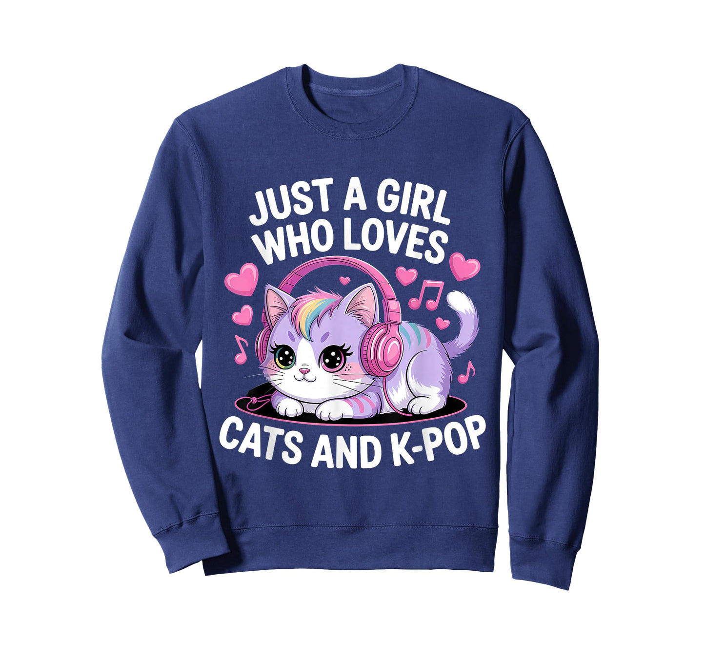 Just A Girl Who Loves Cats and K-Pop Girl K Pop Kawaii Kpop T-Shirt