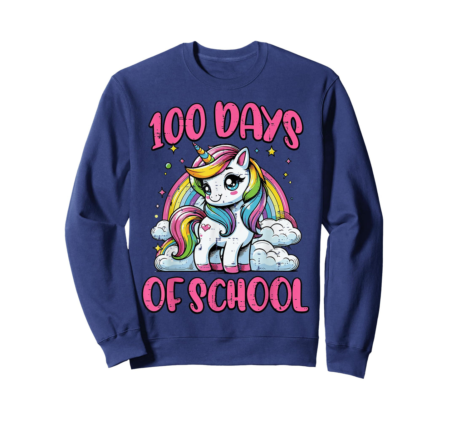 100 Days of School Unicorn Cute 100th Day Girls Kids Toddler T-Shirt