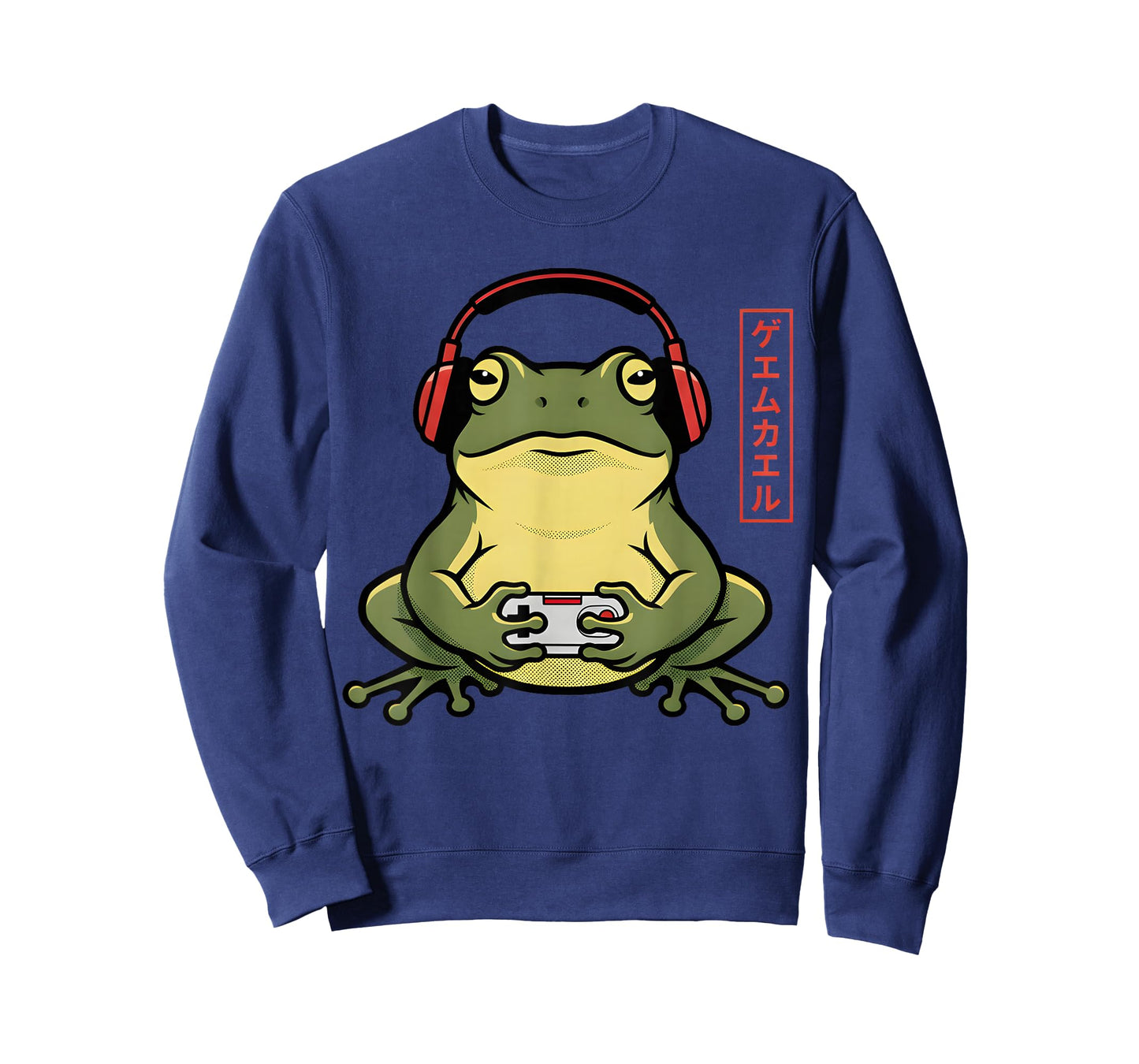 Japanese Gamer Frog Art Funny Vintage Gaming T-Shirt