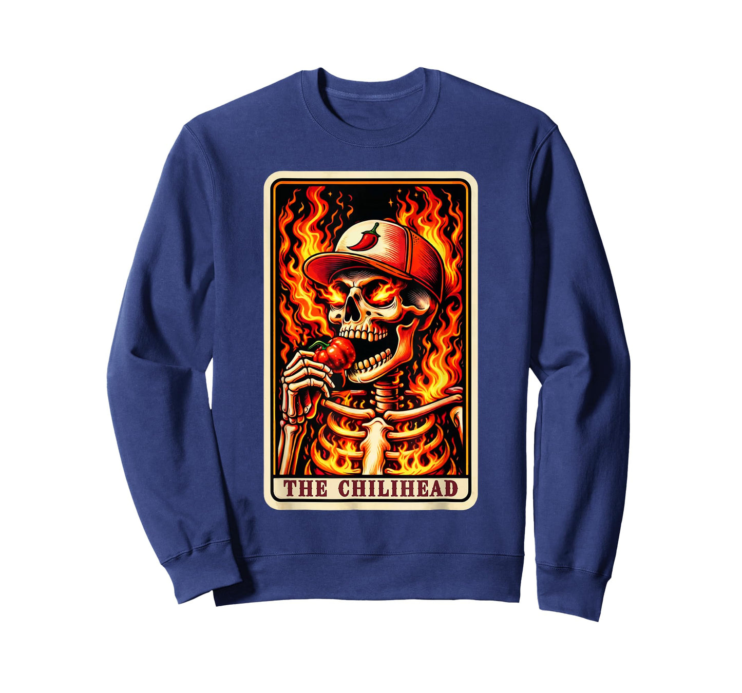 The Chilihead Tarot Card Pepperhead Hot Chili Spicy Food Fan T-Shirt