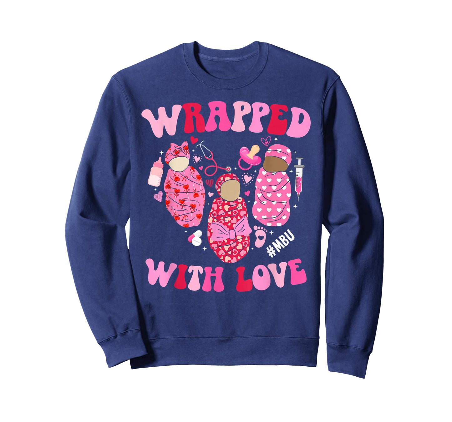 Groovy MBU Valentine Mother Baby Nurse Valentines Day T-Shirt