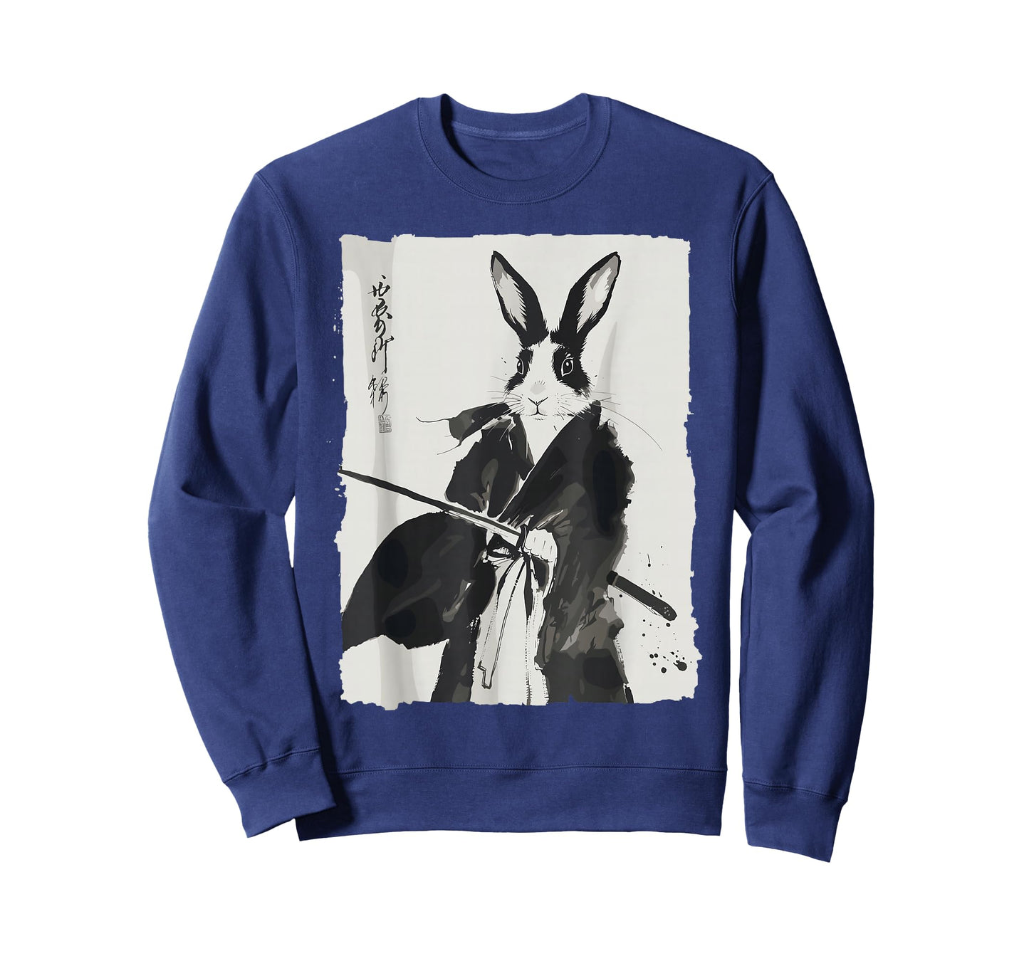 Samurai Bunny Shirts for Women Men Vintage Graphic Japanese T-Shirt