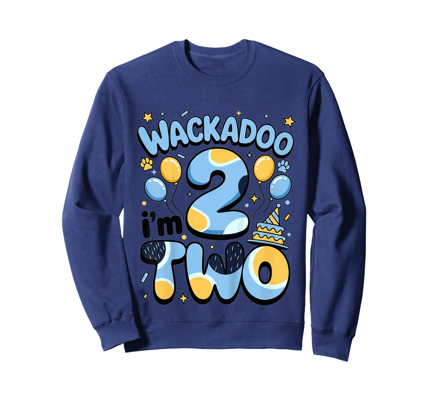 Wackadoo I'm Two 2nd Birthday Boy Toddler 2 Year Dog Lover T-Shirt