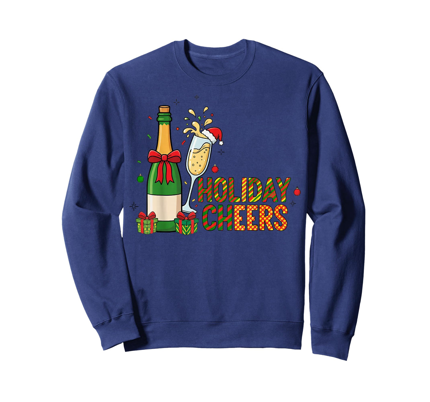 Christmas Holiday Cheers, Christmas Champagne, Drink Lover T-Shirt