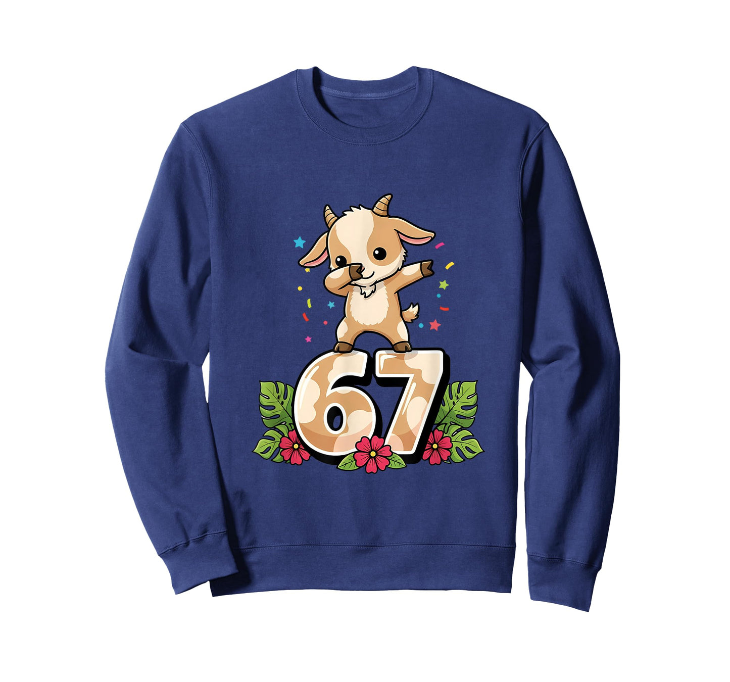 Six Seven Meme Dabbing Baby Goat 67 Funny Gen Z Apha T-Shirt