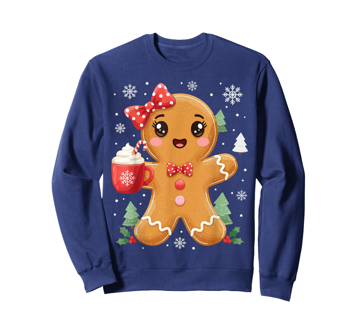 Cute Gingerbread Christmas Snow Xmas for Men Women Kids Cute T-Shirt
