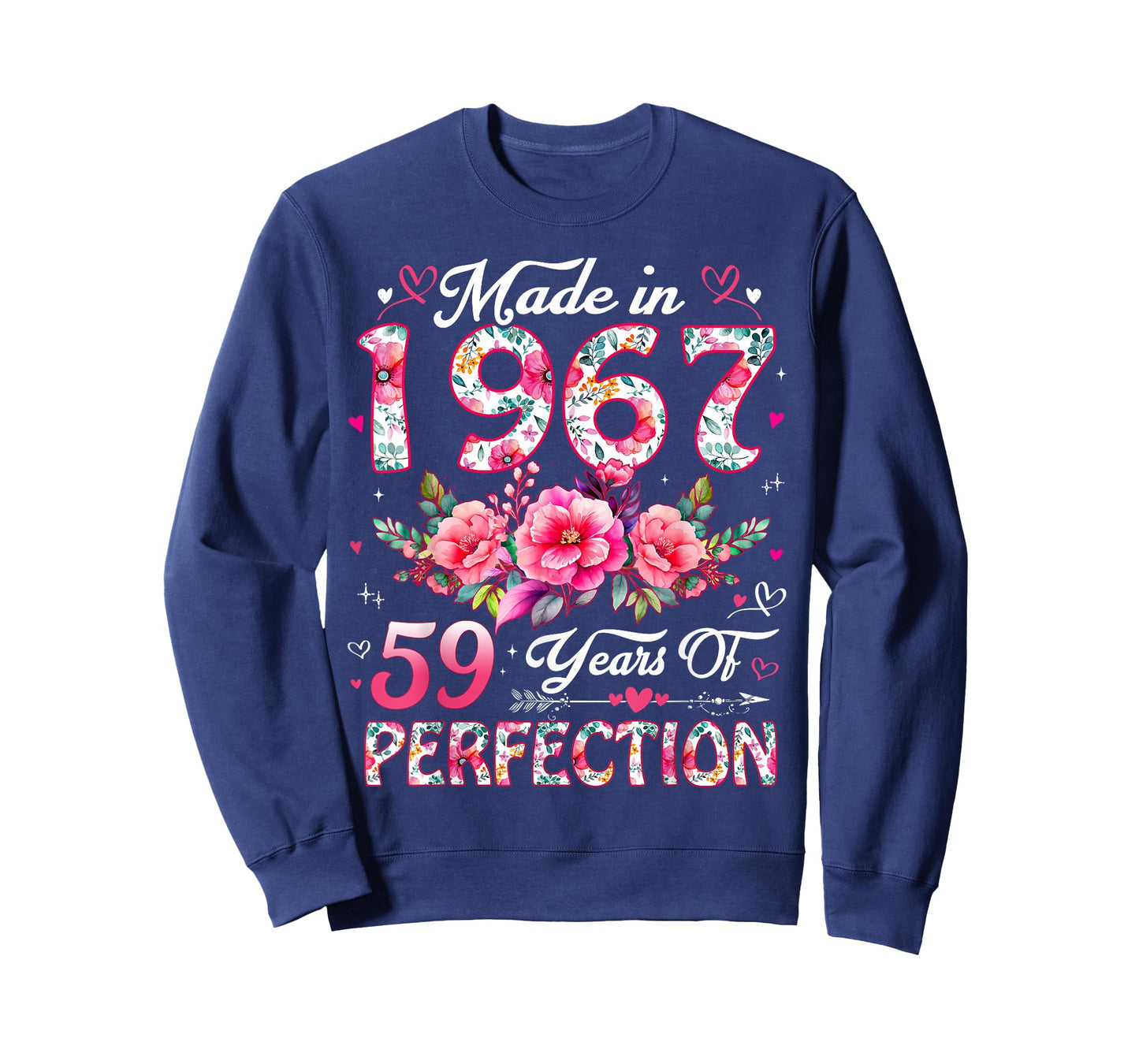 59 Year Old Made in 1967 Floral 59th Birthday Women T-Shirt