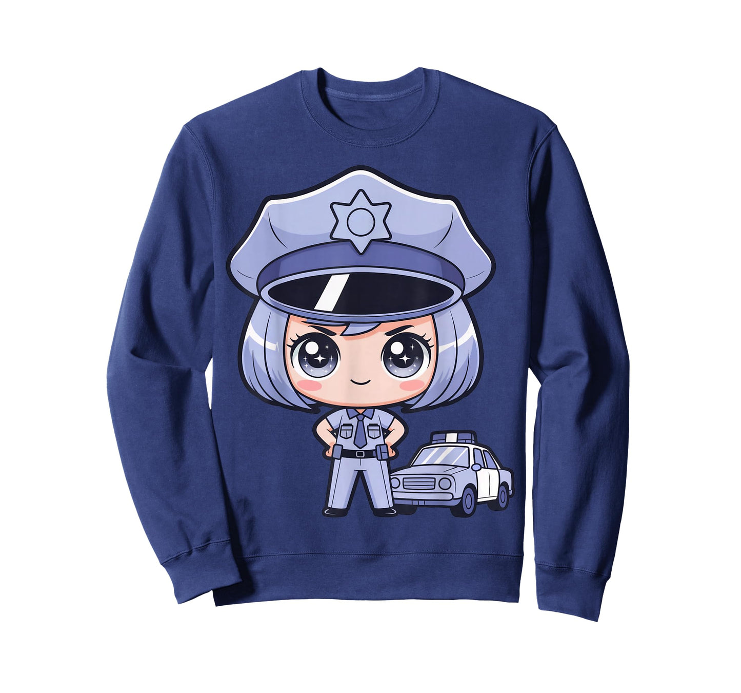 Cute Police Officer Chibi Girl at Police and Law Enforcement T-Shirt