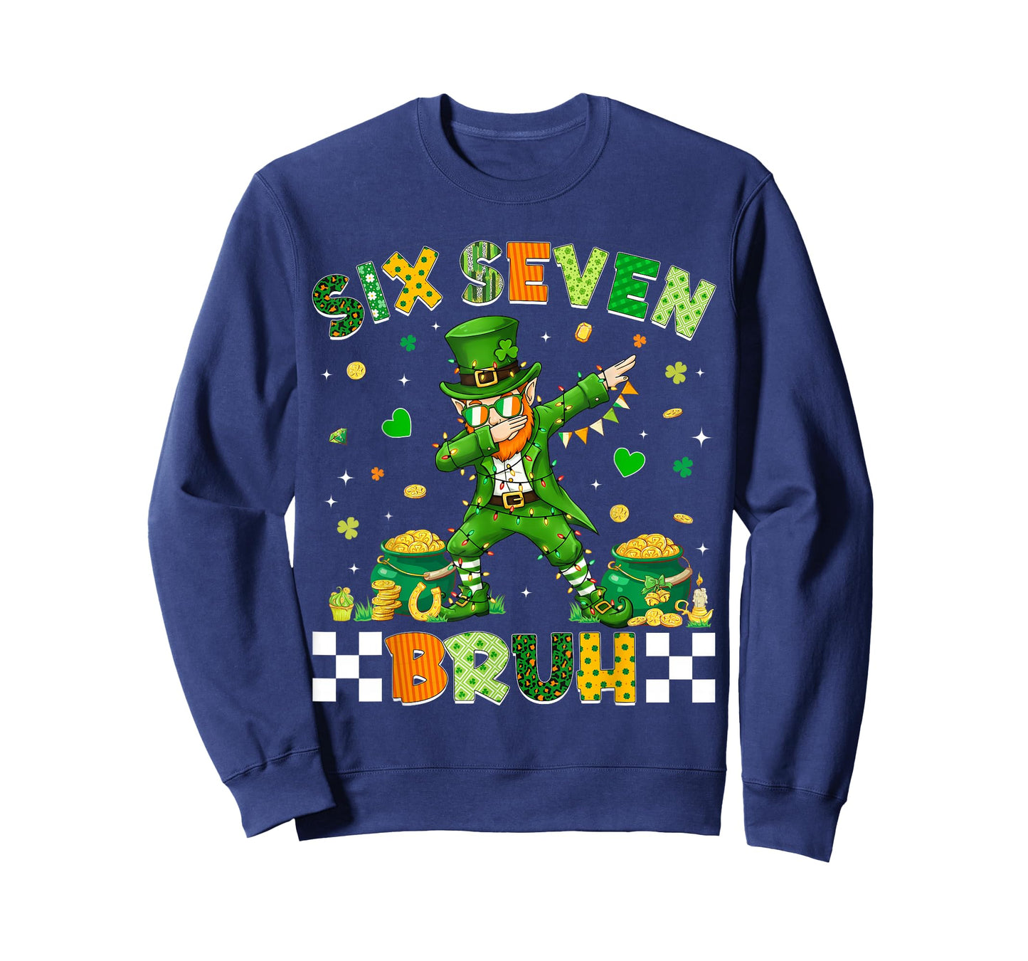 St Patricks Day Bruh 67 Meme Six Seven Dabbing Leprechaun T-Shirt