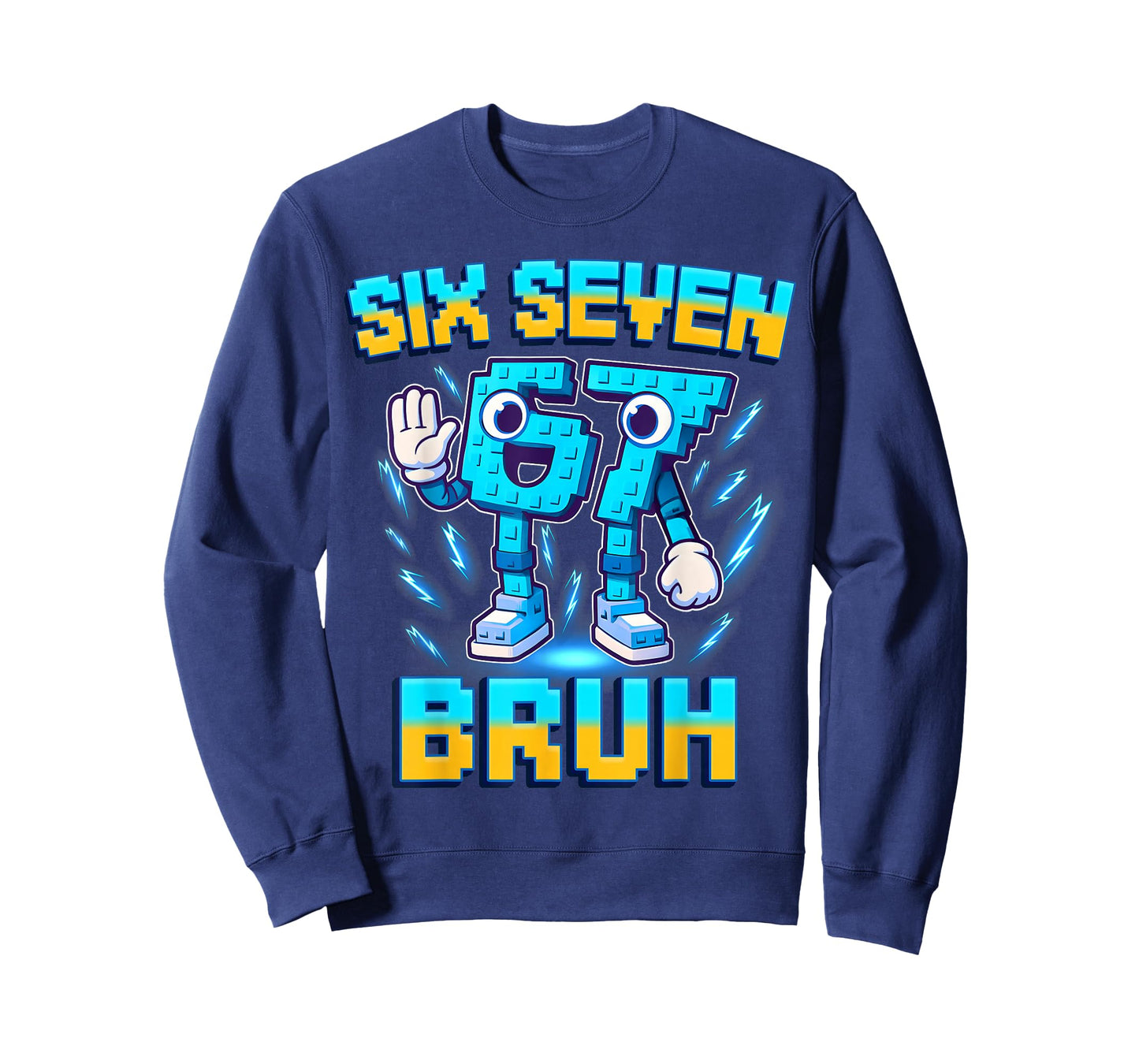 Six Seven Bruh Italian Brainrot Funny 67 Kids Gaming Meme T-Shirt