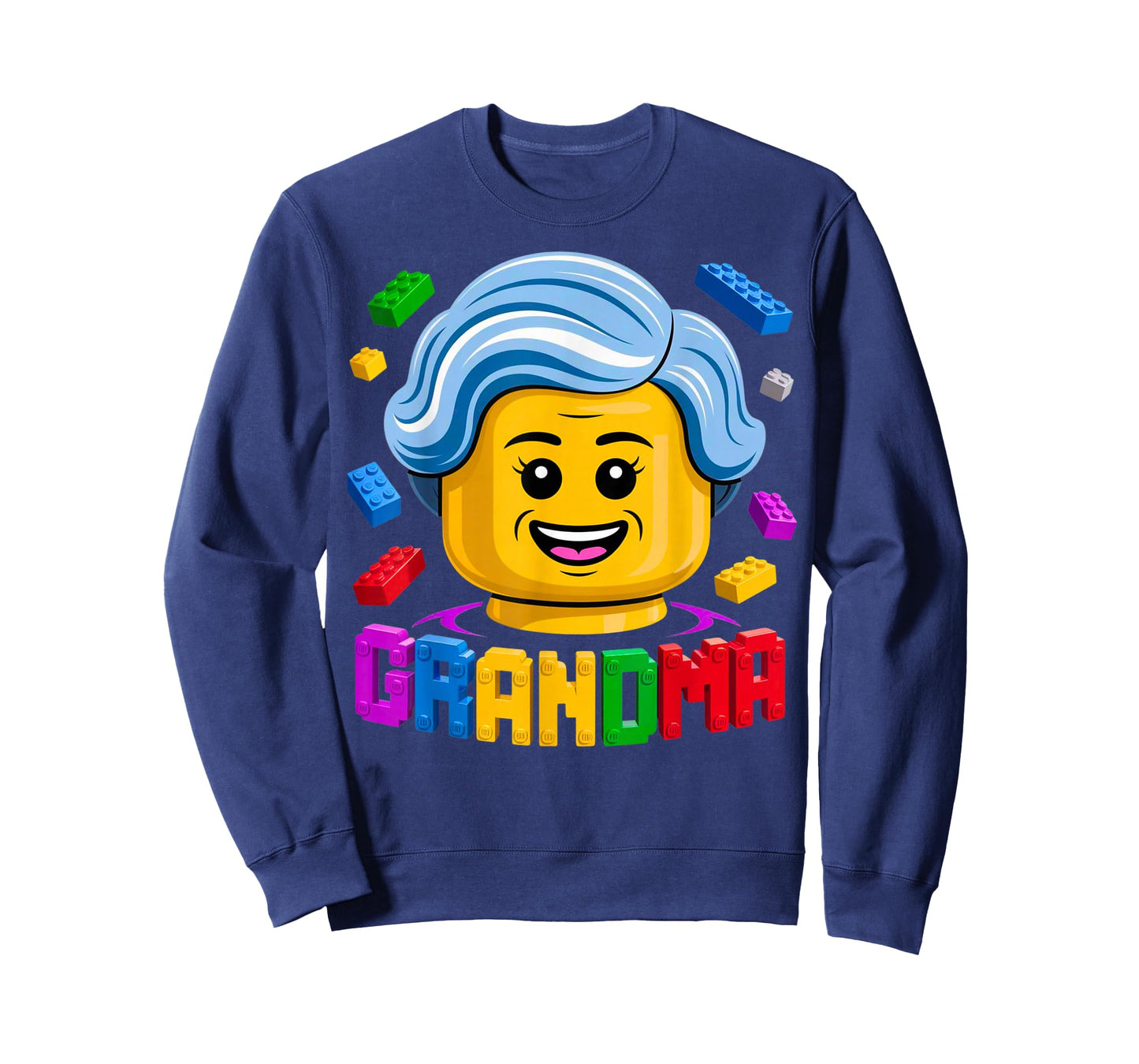 Family Grandma Master Builder Building Brick Blocks Kids T-Shirt