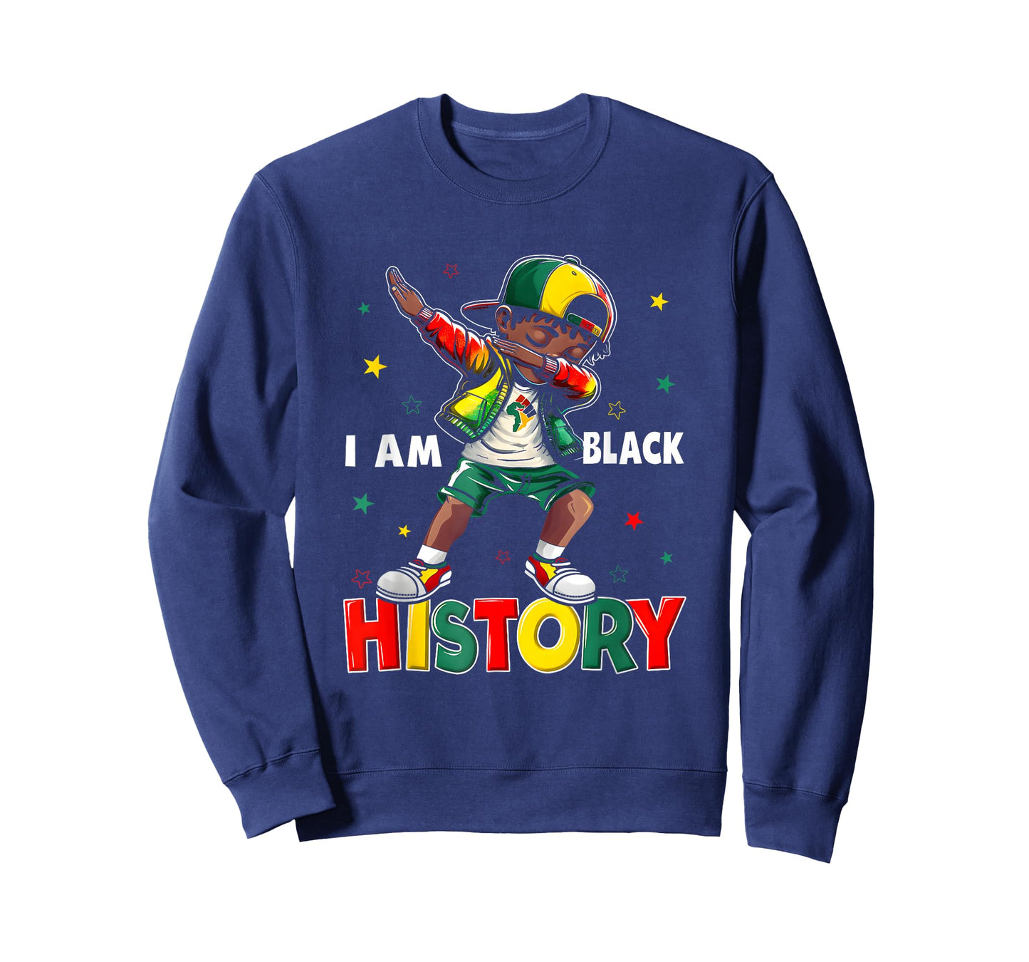 I Am Black History Month African American Dabbing Boys Kids T-Shirt