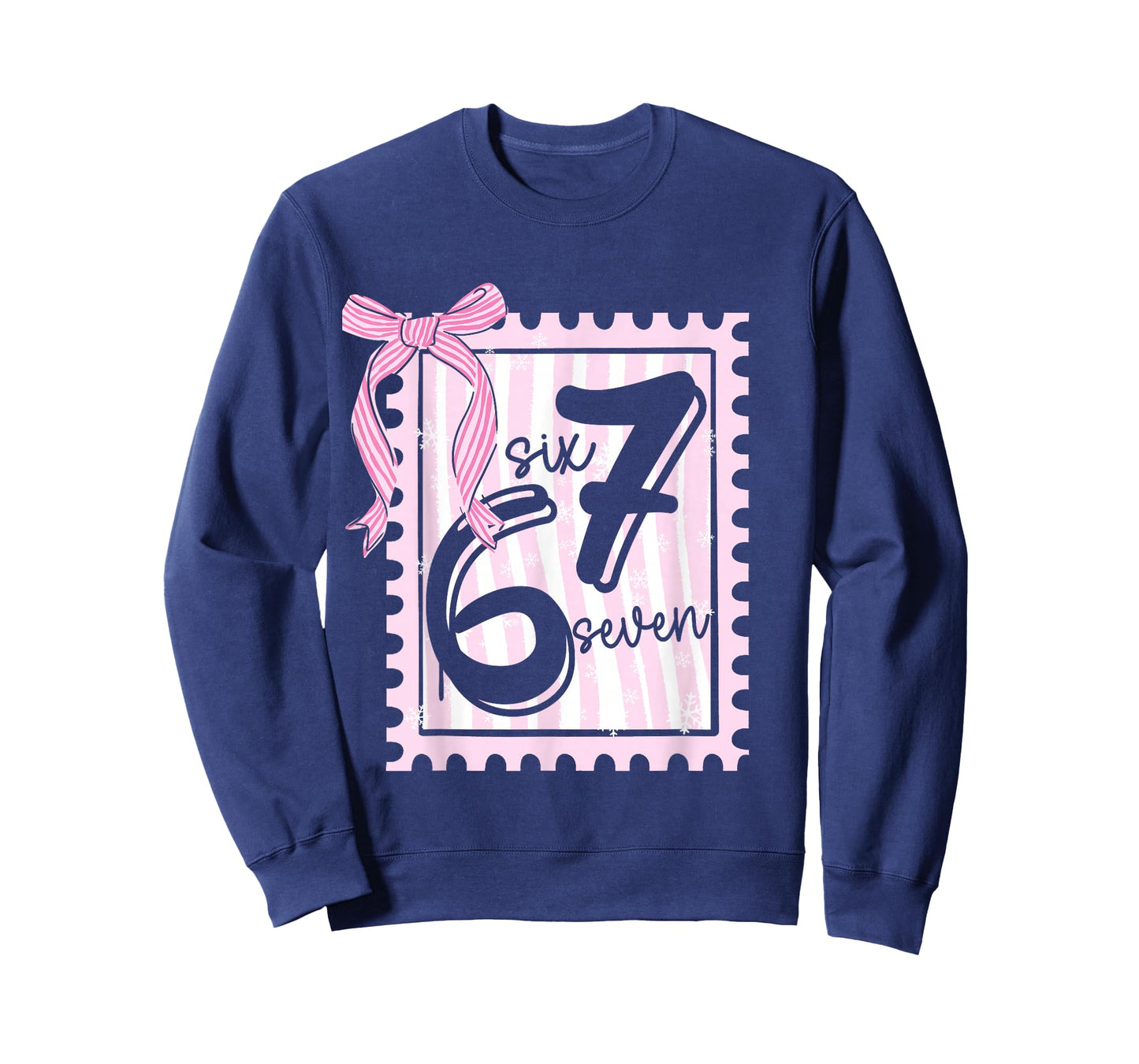 Six Seven Coquette Bow 67 Meme Gen Alpha Joke Viral Number T-Shirt