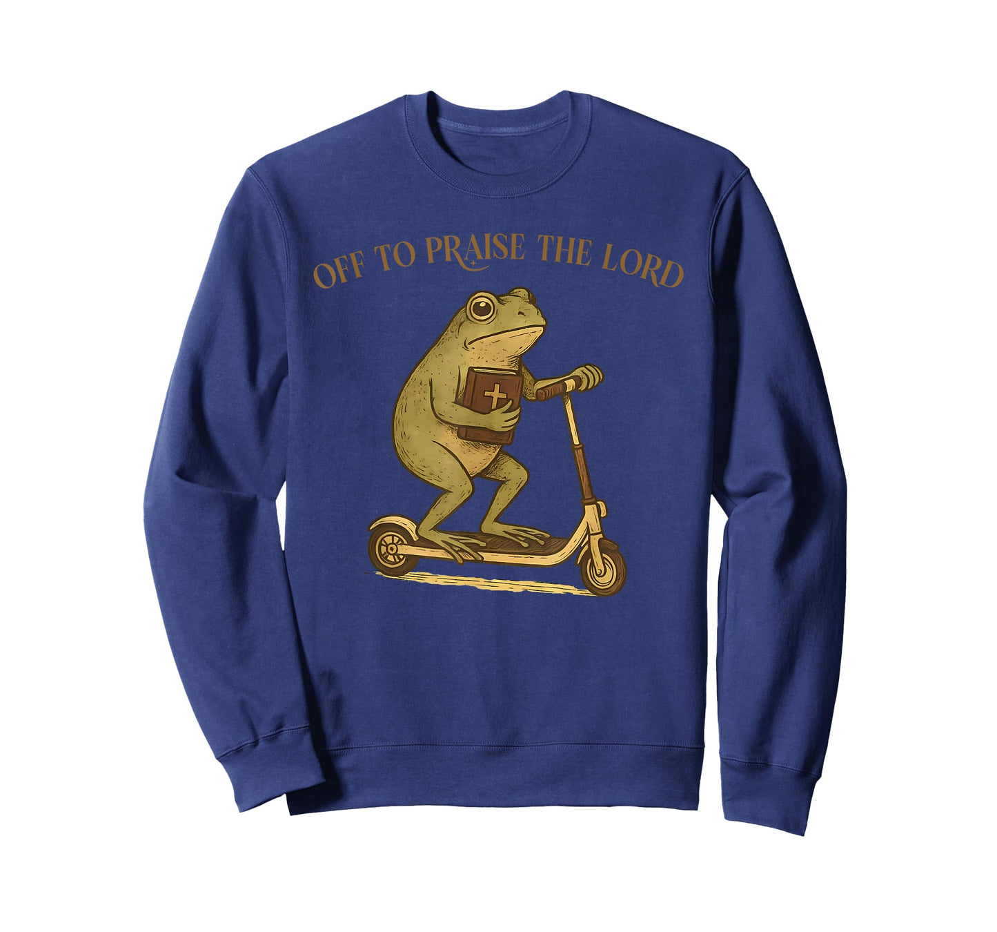 Off to Praise The Lord Funny Christian Meme Frog Humor T-Shirt