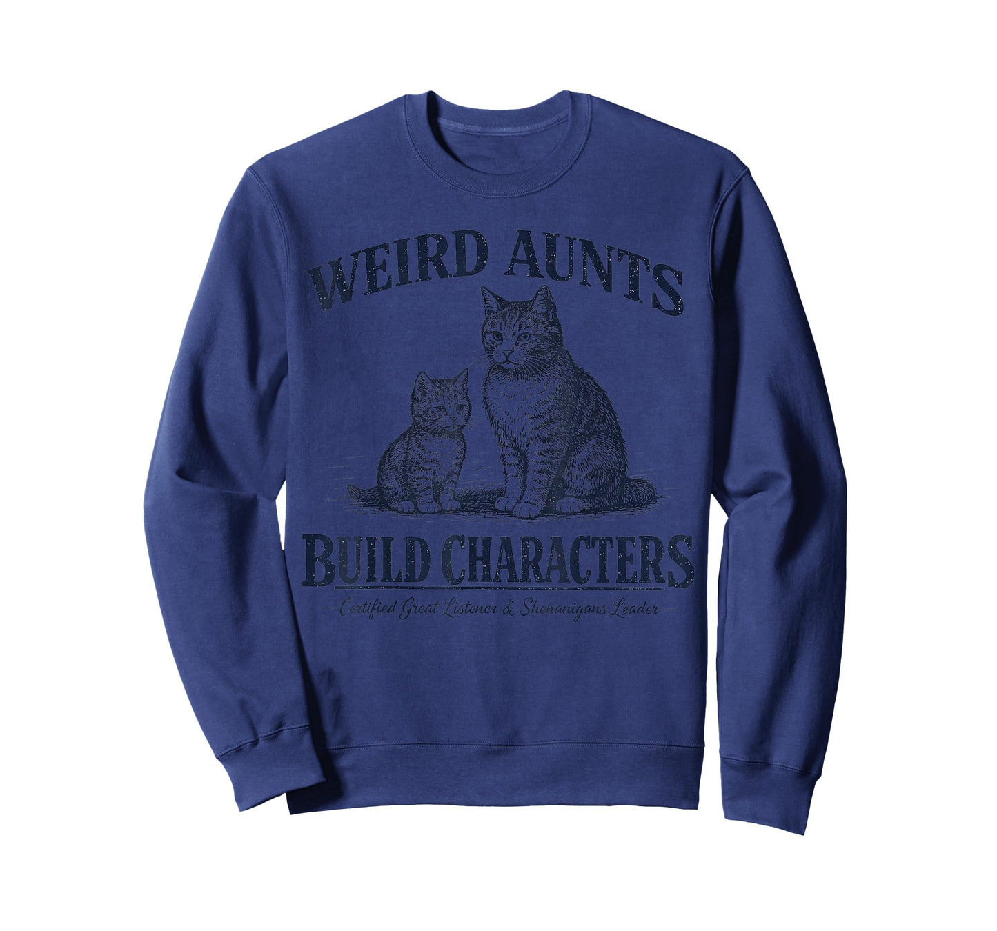 Weird Aunts Build Characters Funny Vintage Cats T-Shirt