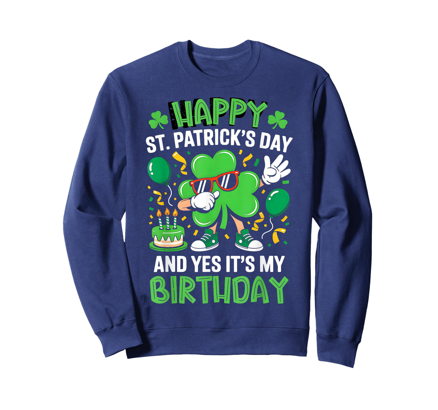 Happy St Patricks Day Birthday Shamrock Dab Bday Party Kids T-Shirt