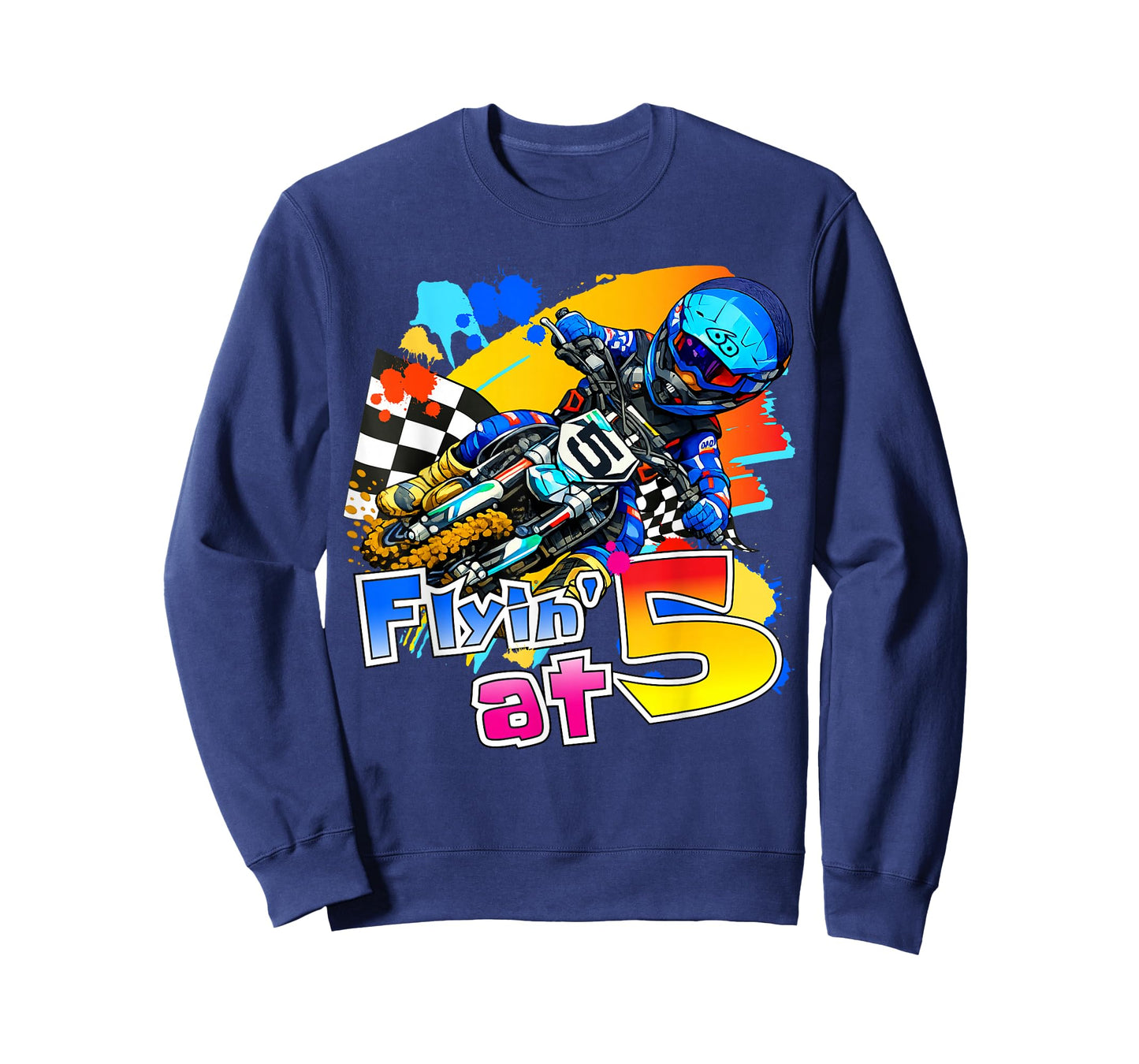 5 Year Old Dirt Bike Motocross Racing 5th Birthday T-Shirt