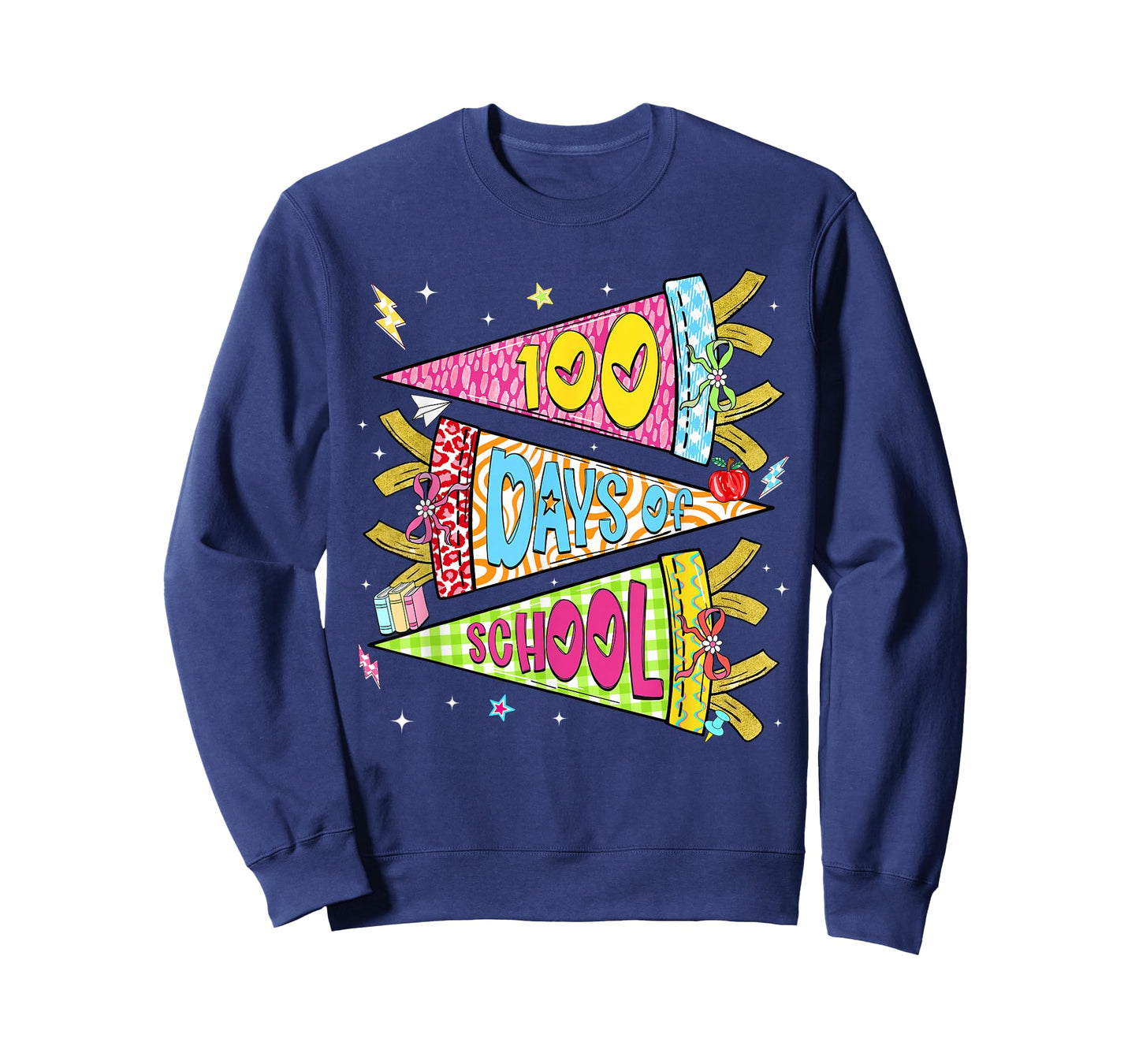 Preppy Happy 100 Days of School Retro Boy Girl Kid Teacher T-Shirt