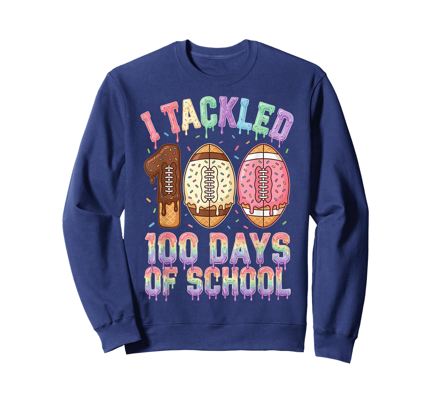 I Tackled 100 Days of School Football 100th Day for Boys T-Shirt