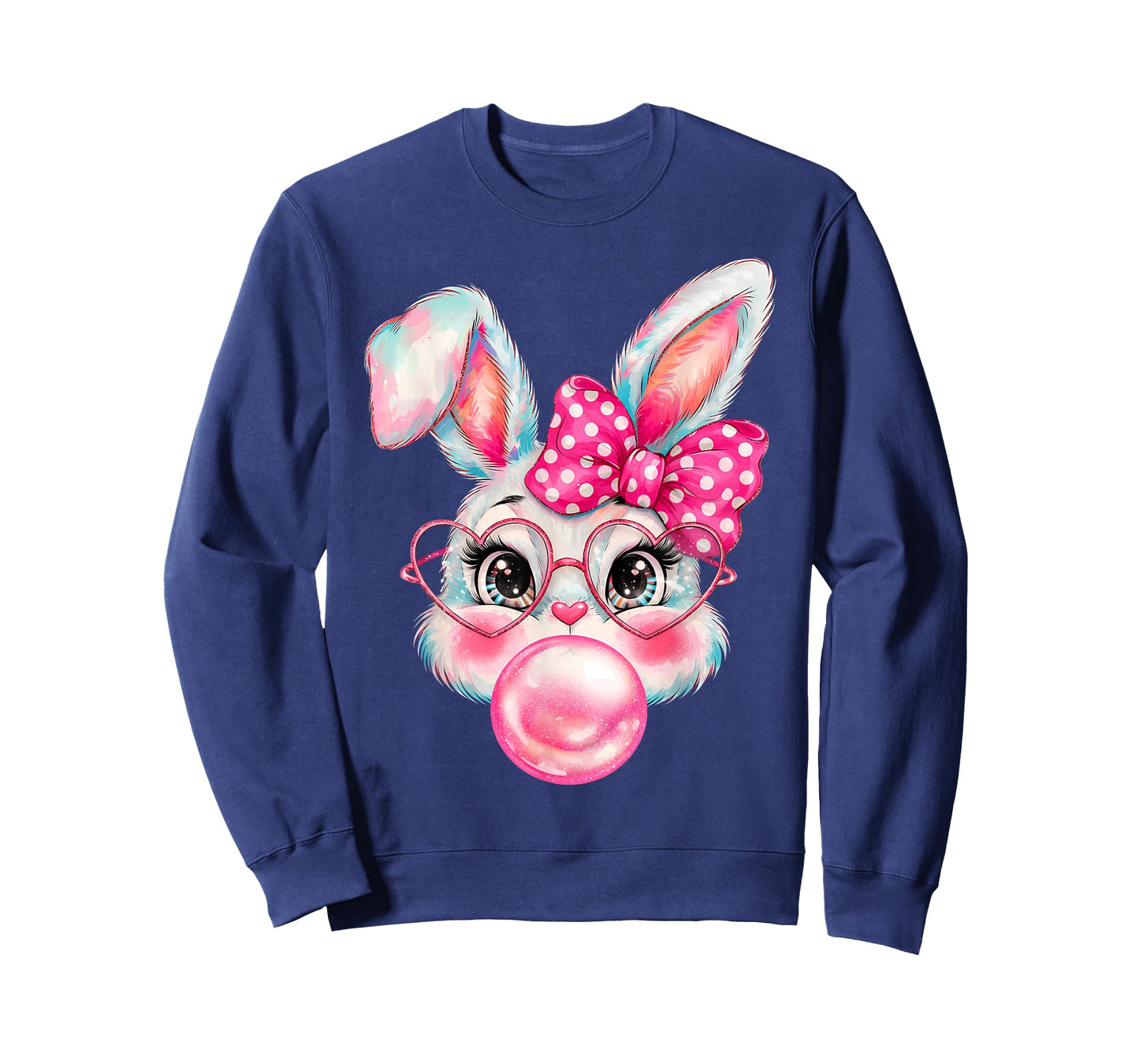 Girls Easter Cute Bunny Face Coquette Easter Kids Girl Women T-Shirt