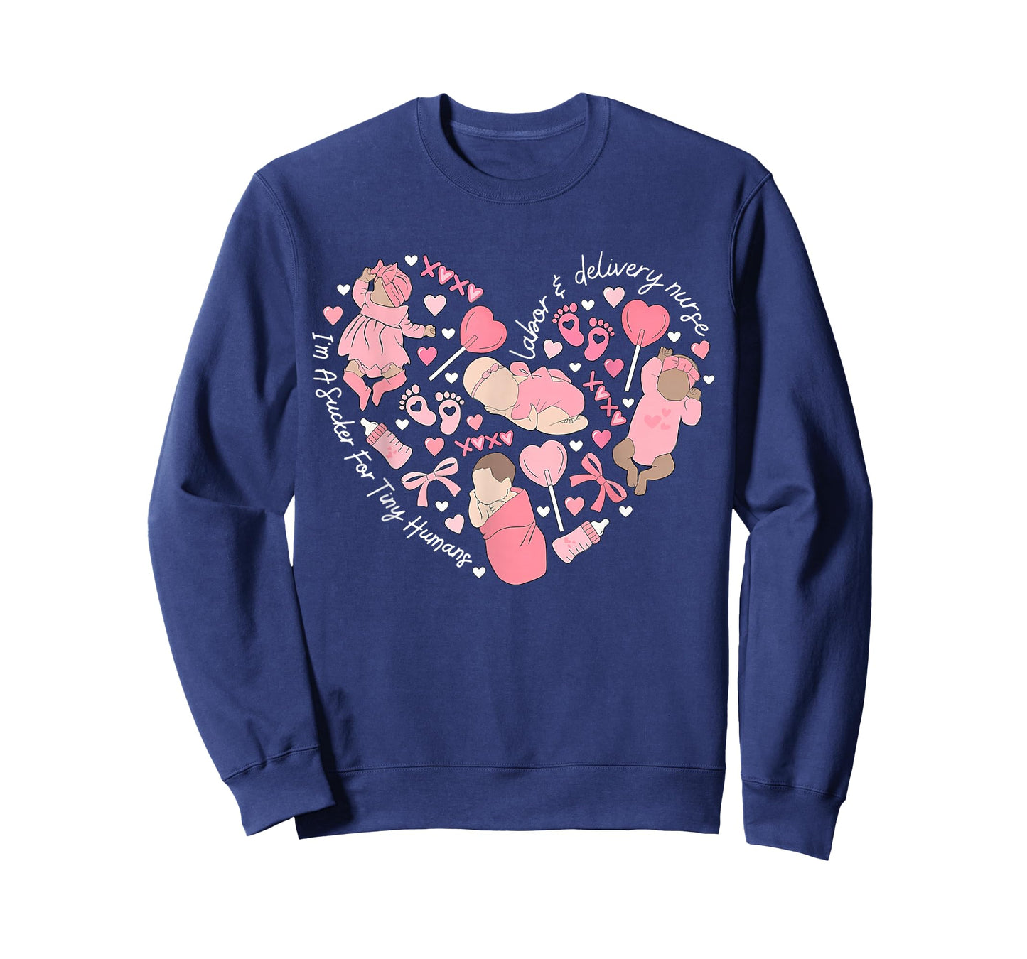 Heart Cute Baby Labor & Delivery Nurse Valentine Day MBU T-Shirt