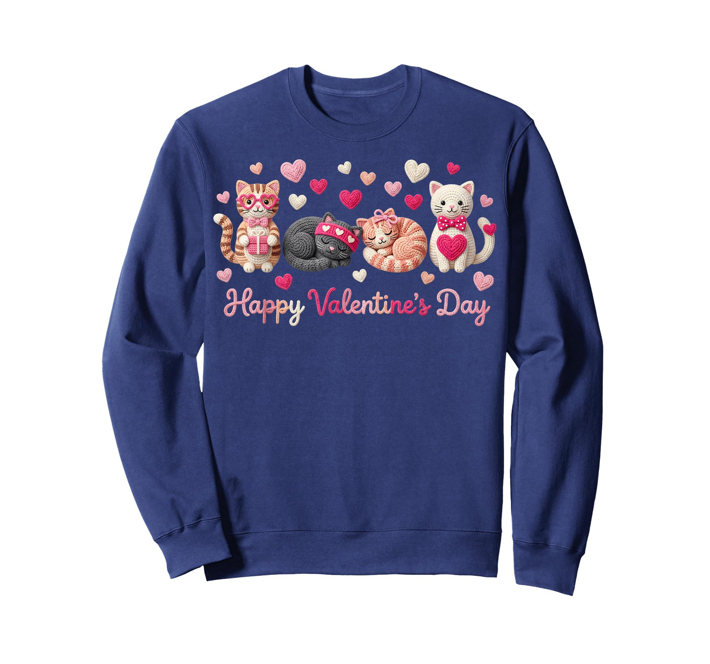 Cute Cats Happy Valentine Kitten Lover Holiday T-Shirt
