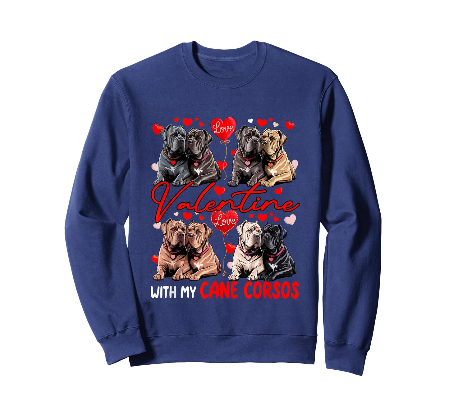 Valentine with My Cane Corsos Couple Dogs Costume Owner Kids T-Shirt