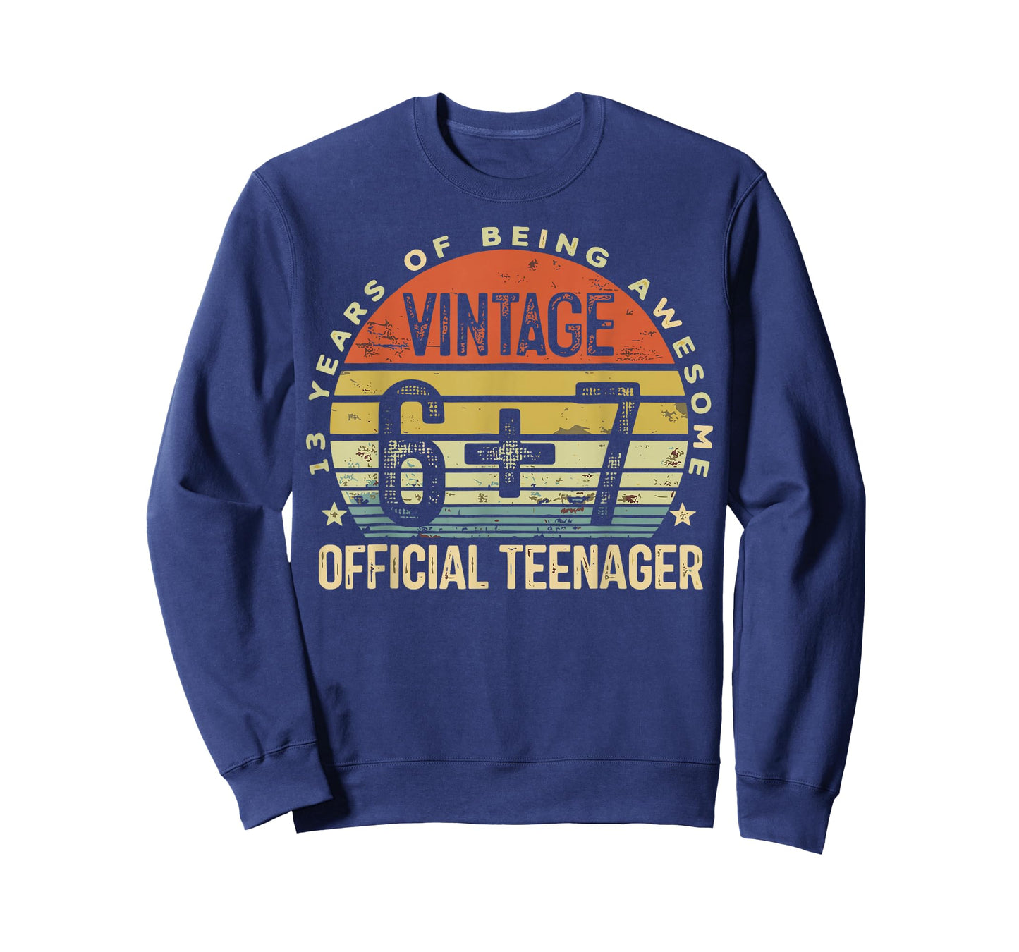 Vintage 2013 Official Teenager 6+7 Years of Being Awesome T-Shirt