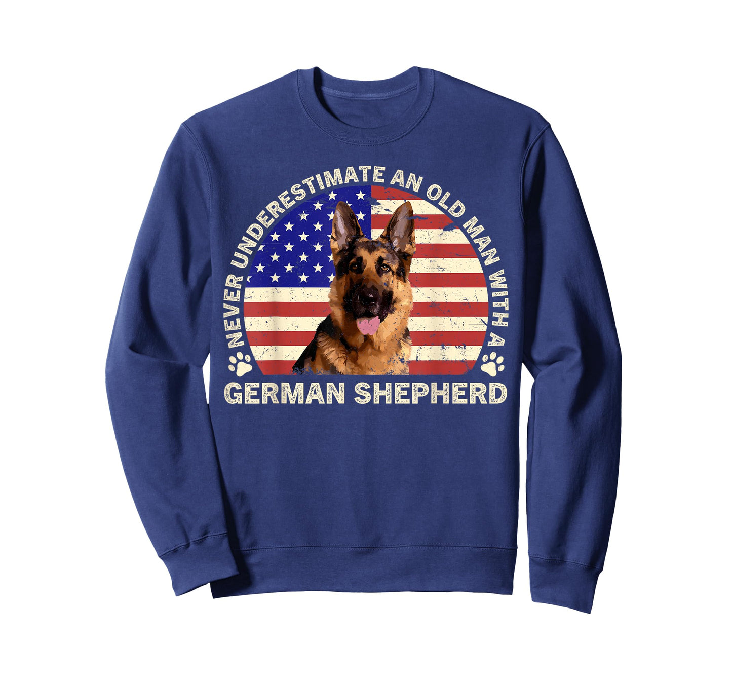 Never Underestimate an Old Man with A German Shepherd T-Shirt