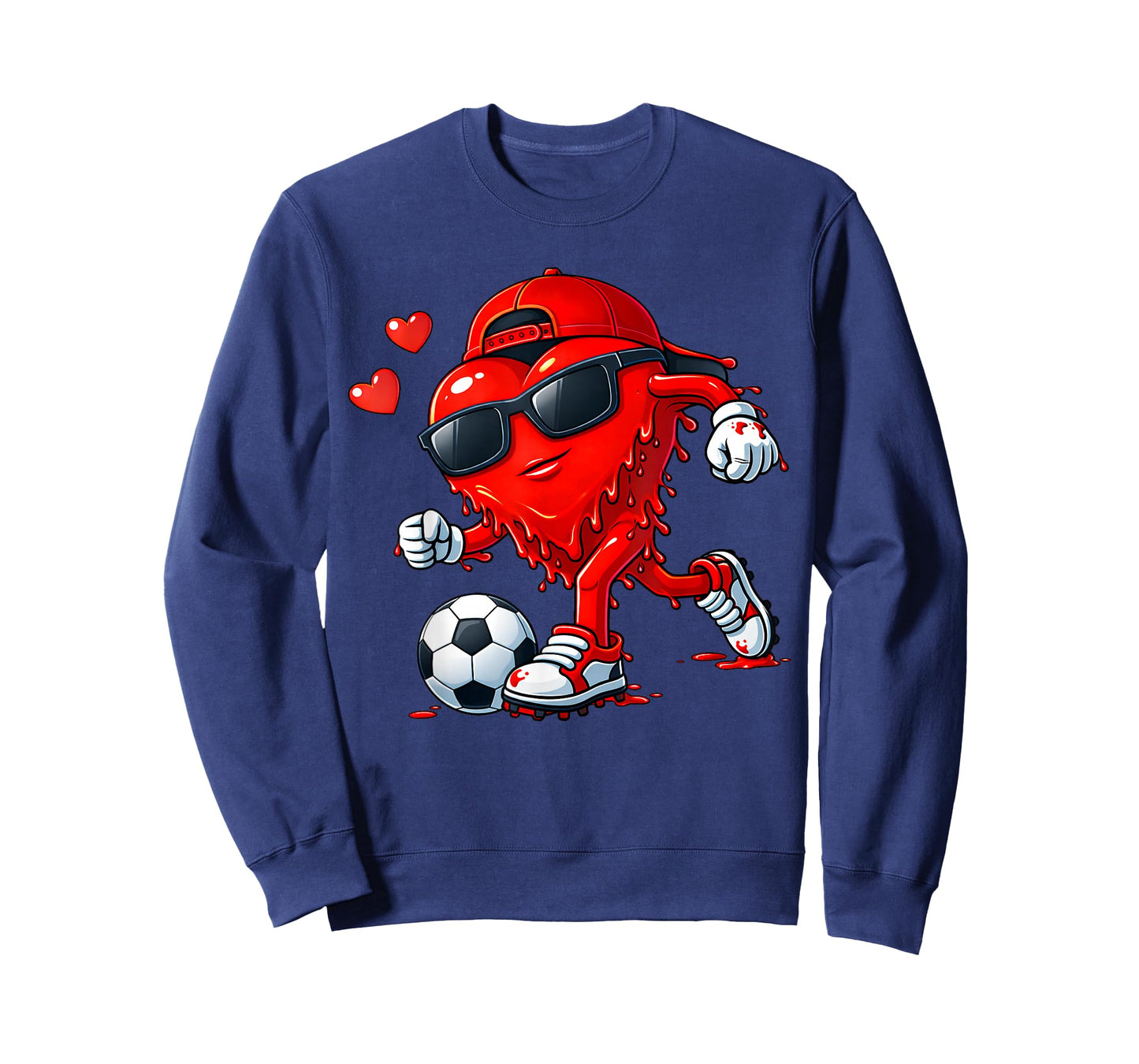 Valentine Soccer Heart Drip Sport Love Valentines Day Boys T-Shirt
