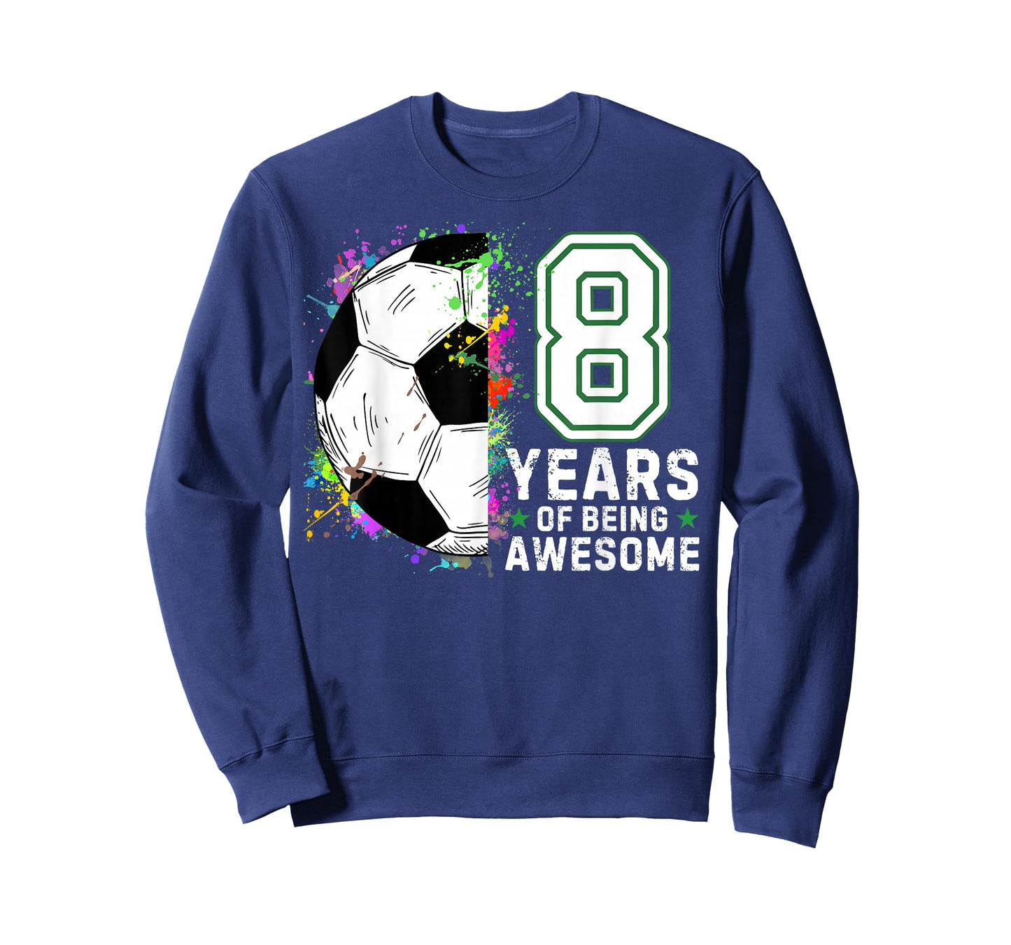 8 Years of Being Awesome Soccer Birthday 8th T-Shirt