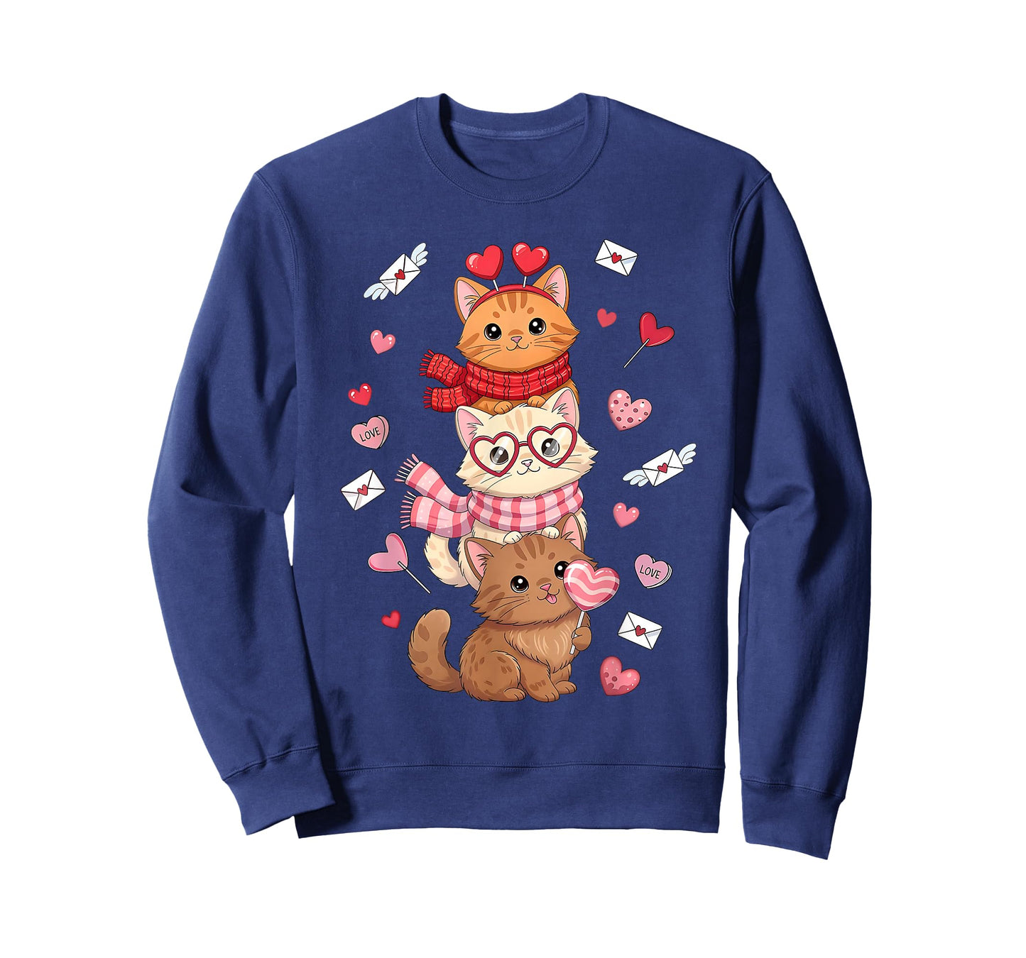 Valentine Cat Happy Meowentines Heart Valentines Cat Lover T-Shirt