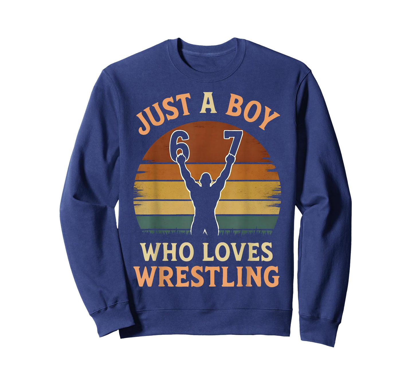 Vintage 67 Just A Boy Who Loves Wrestling Gift for Men Kids T-Shirt