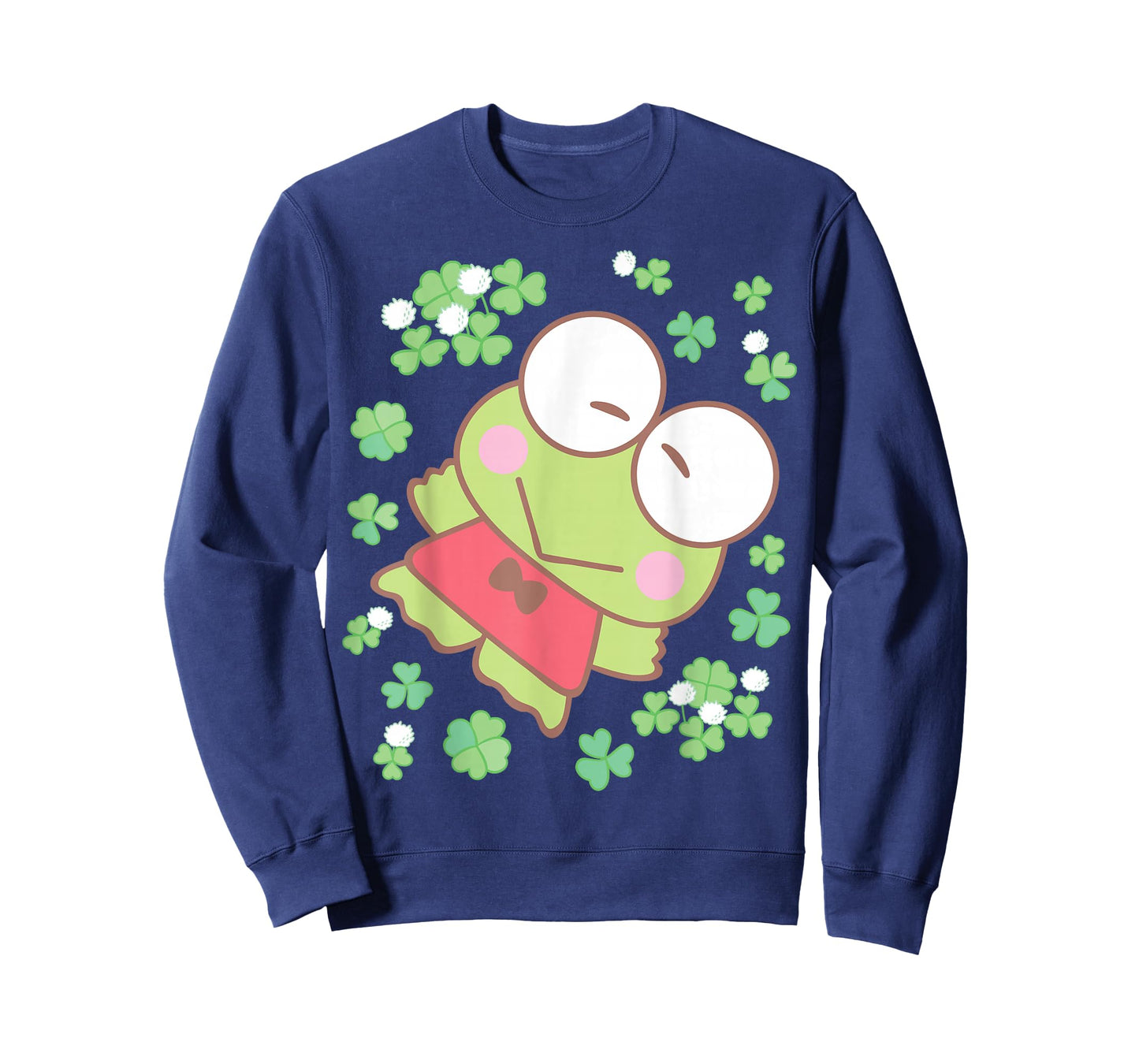 Hello Kitty St. Patrick's Day Keroppi Surrounded by Clovers T-Shirt